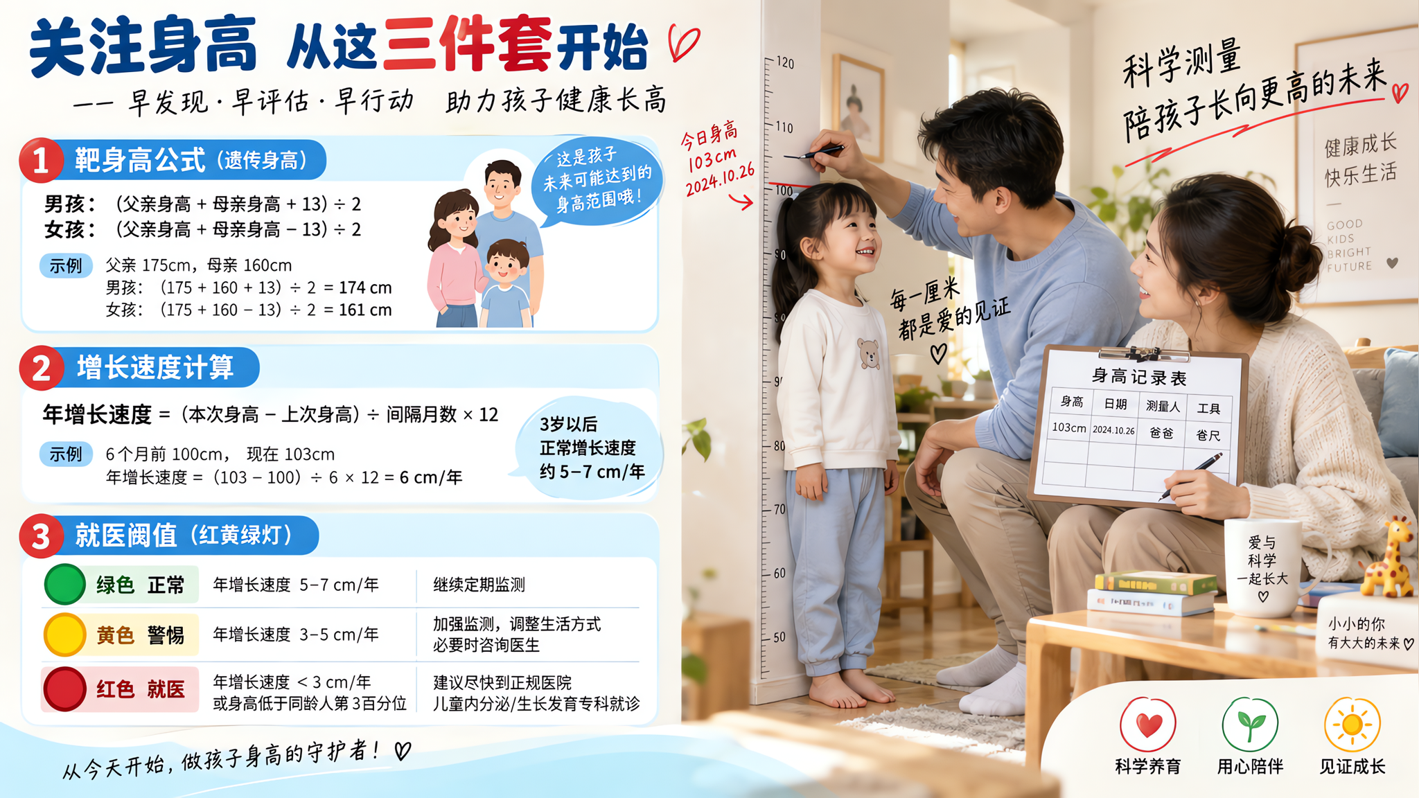 孩子矮点先别急：用“三件套”判断要不要就医