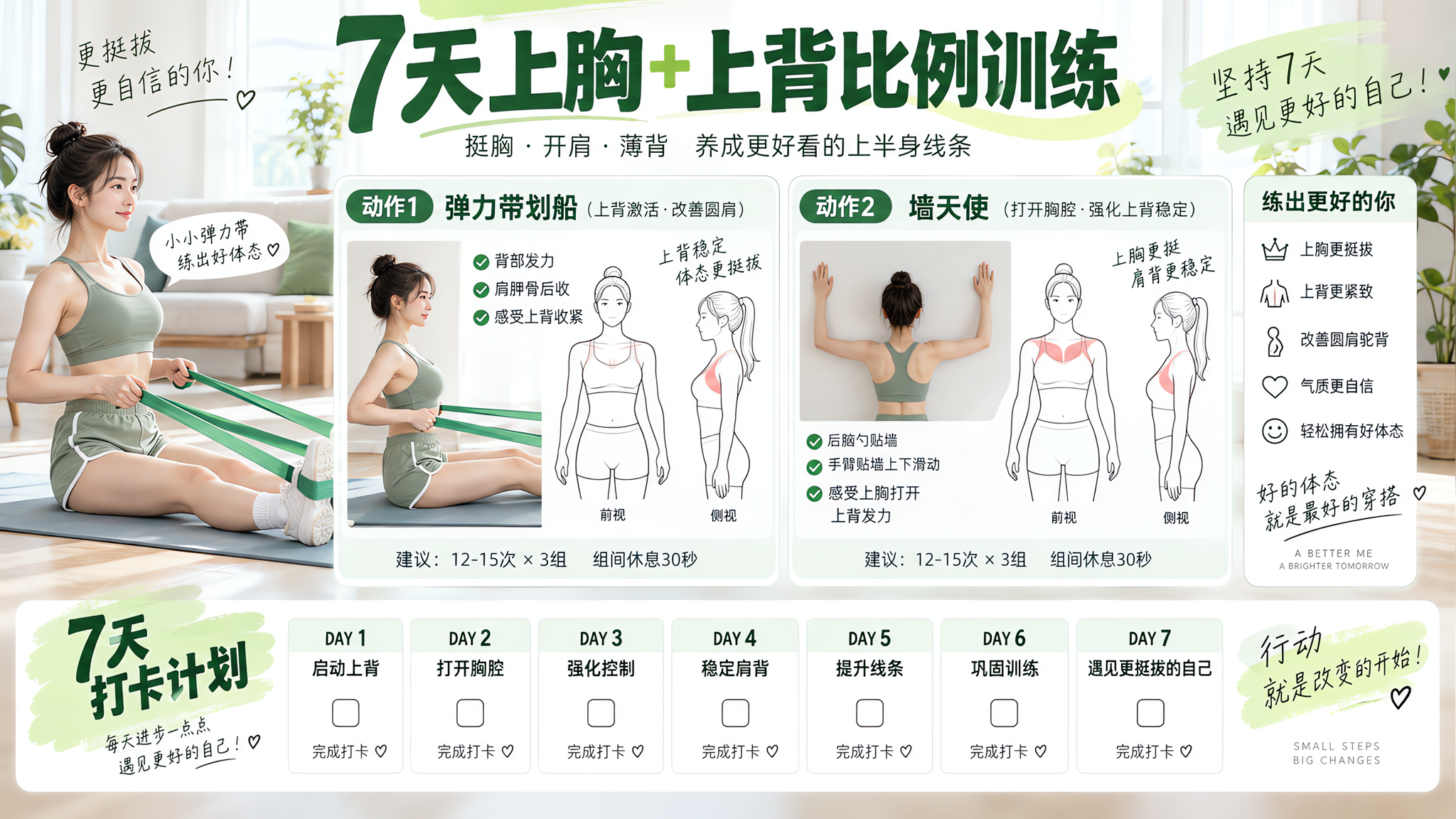 肩线不利落别只练肩：7天把上胸上背练到位