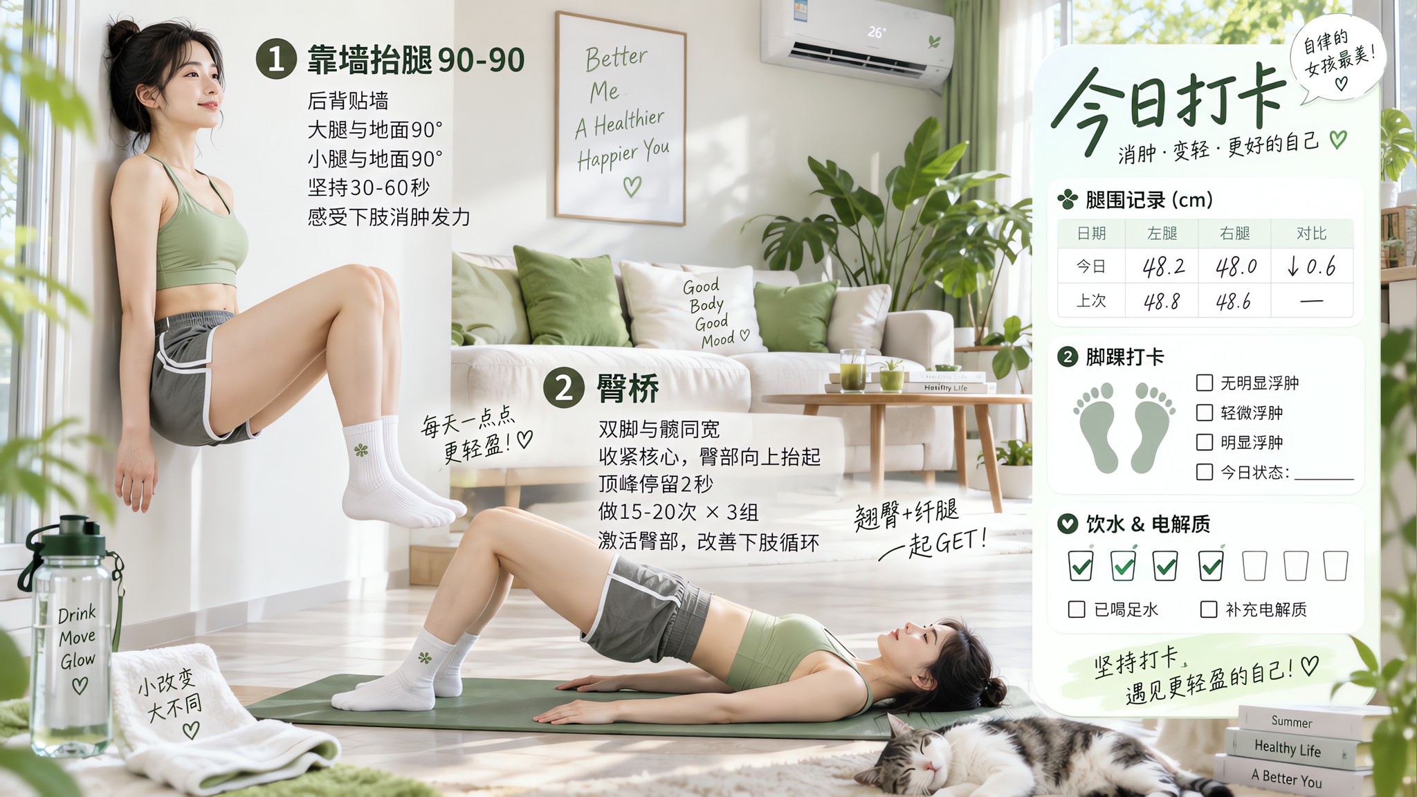 空调房越待越肿？7天消肿塑形：每天10分钟就够