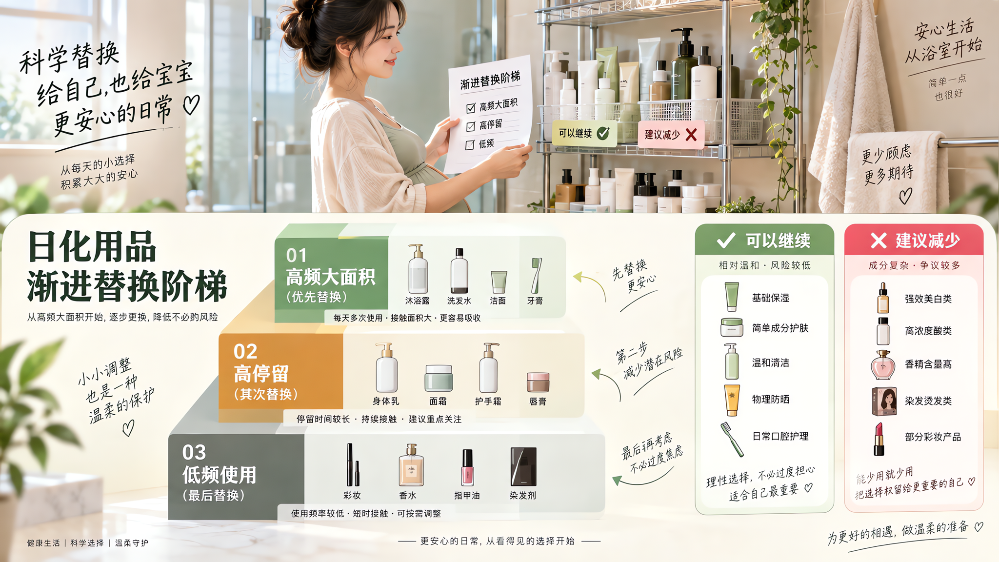 孕期日化别一刀切：按“面积-停留-频率”渐进替换