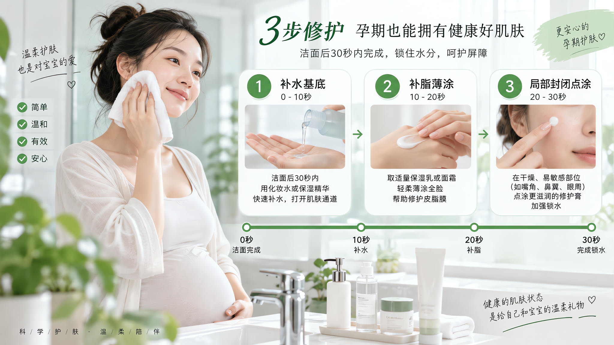 洗完脸别等干：30秒补水补脂稳屏障