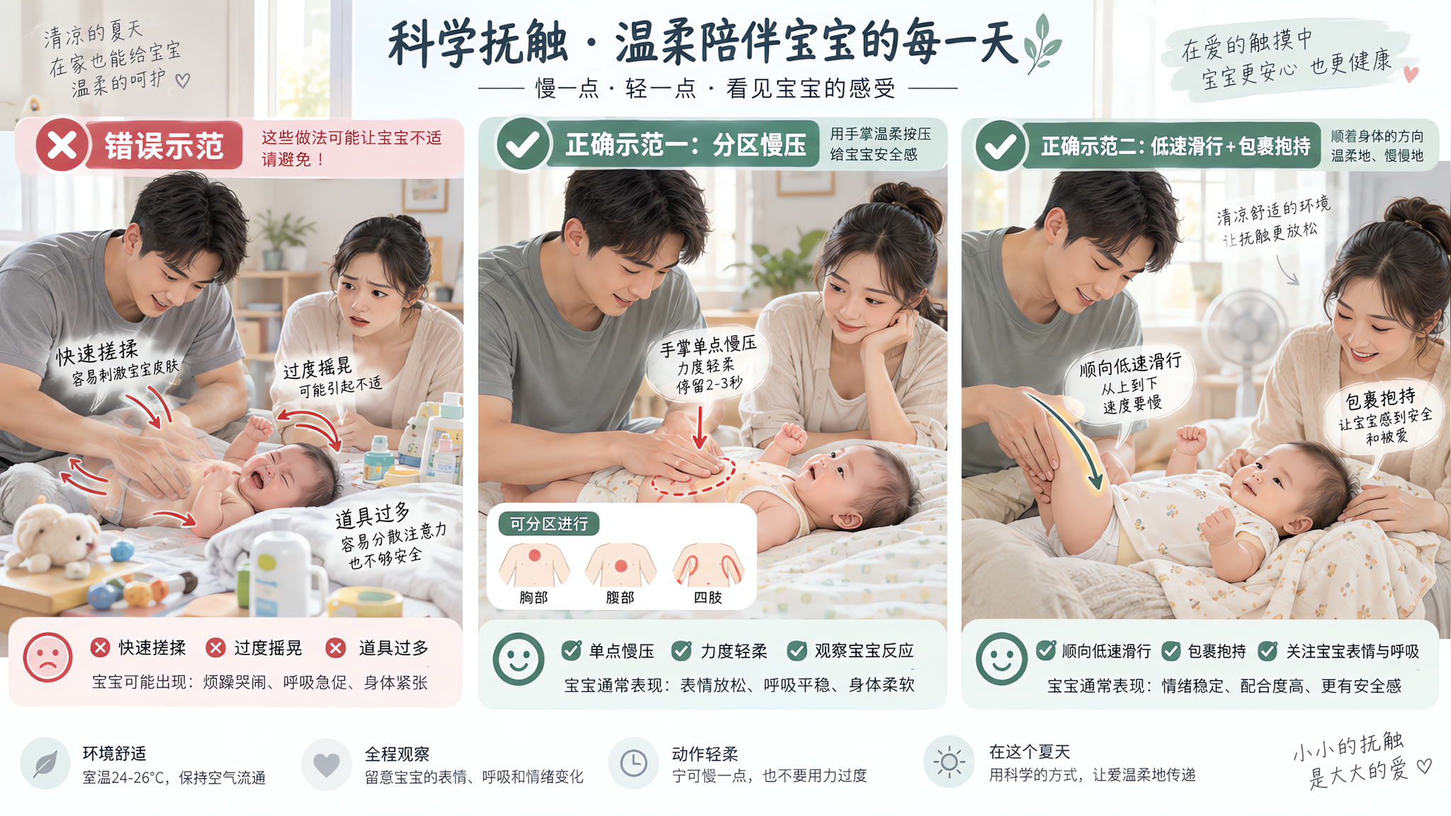 别被高价抚触课吓到：夏天6分钟稳态触觉法