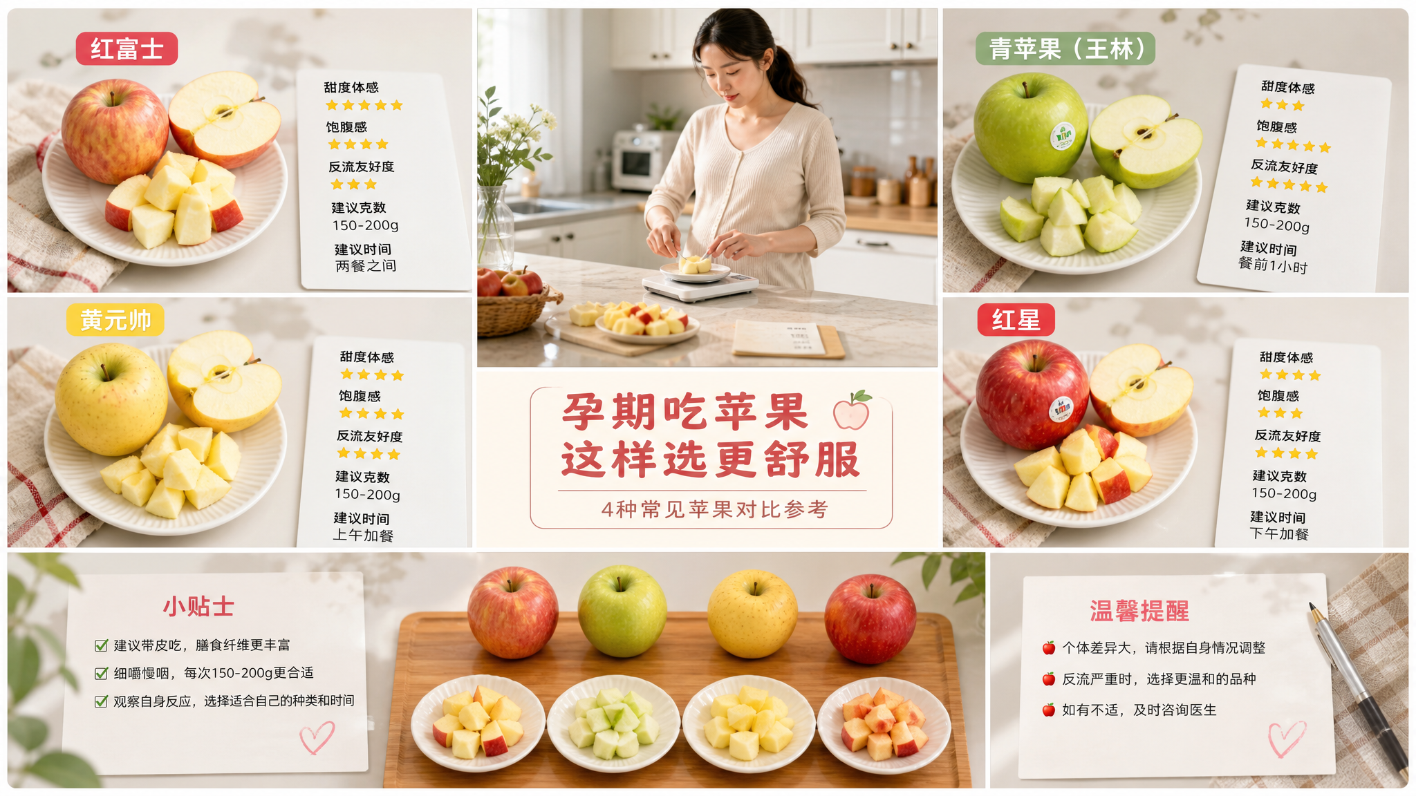 孕期苹果怎么选不踩雷：甜、顶饿、反流友好一表搞定