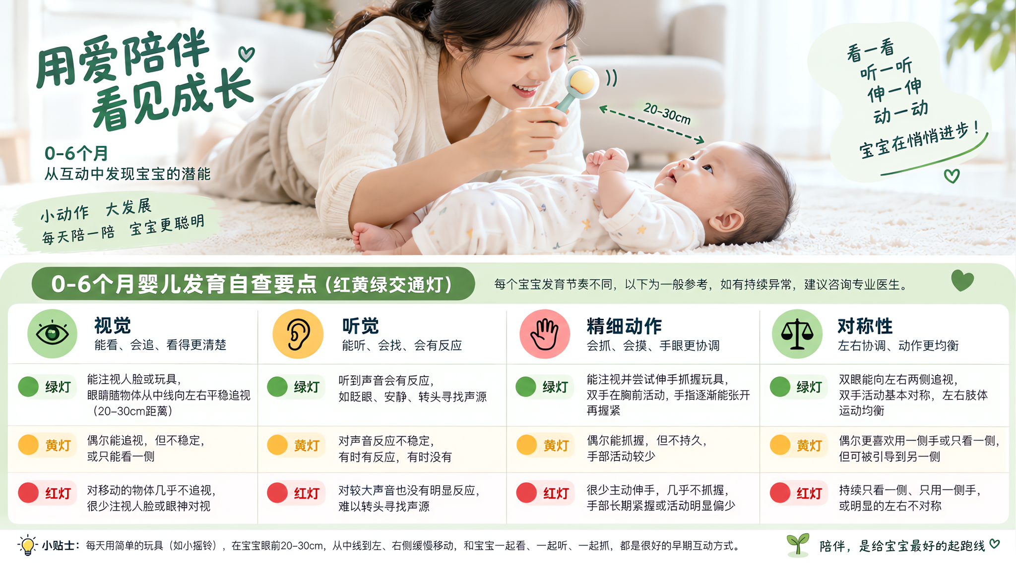 0-6个月不抓不追视别急 先看红绿灯自查
