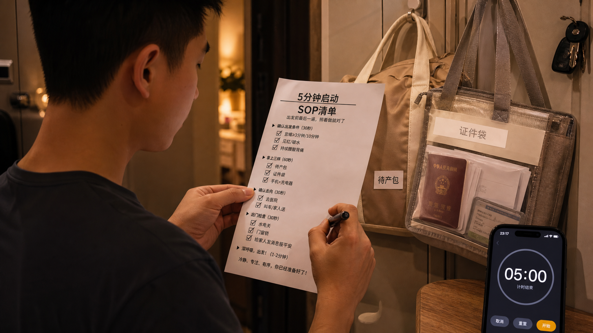 临产别再问东问西：准爸爸5分钟启动清单（可打印）