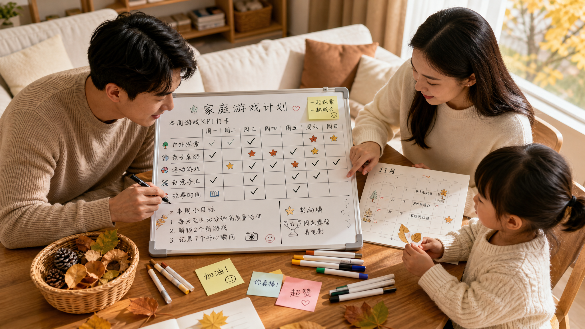 秋分后把爸爸拉回游戏场：一周5次升级计划