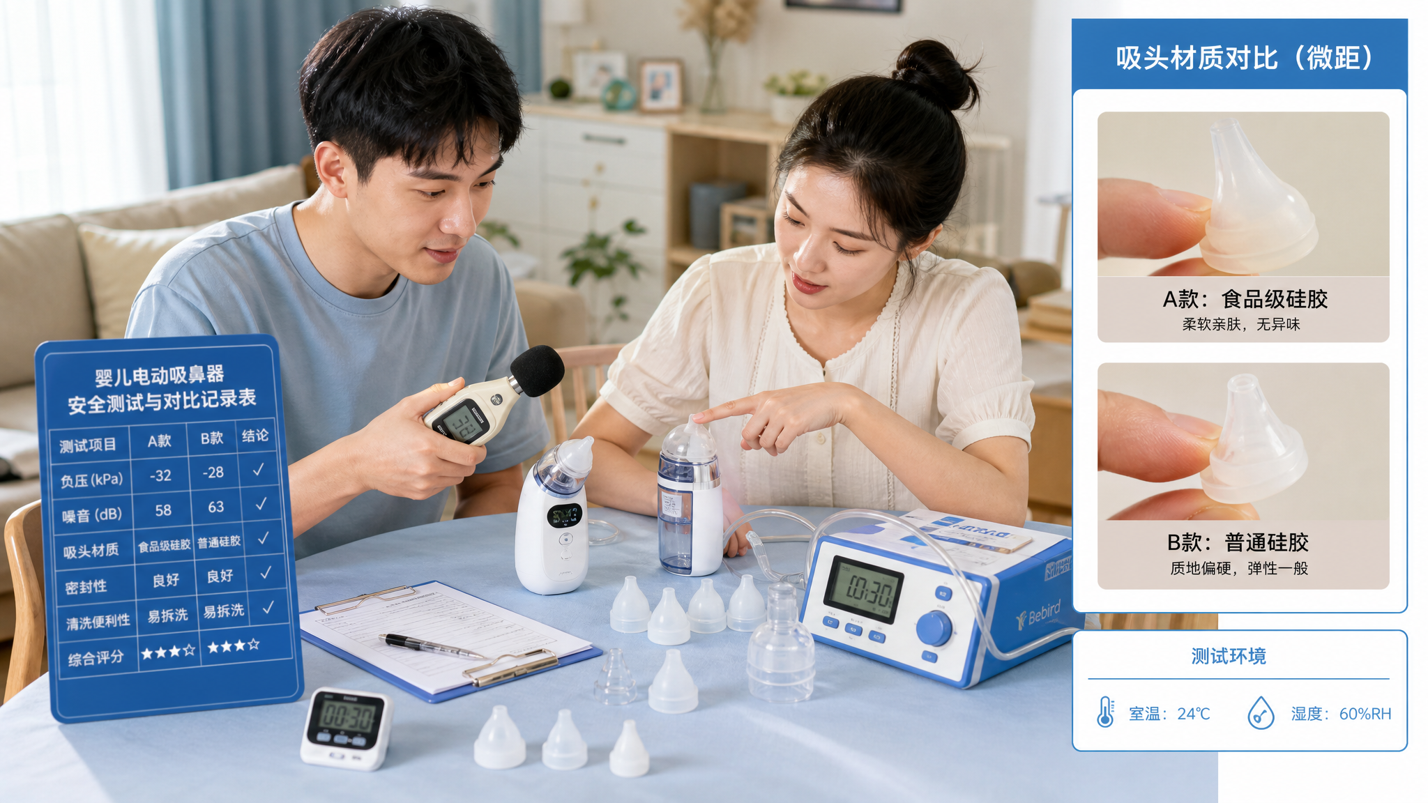 宝宝鼻塞夜醒别硬吸：吸鼻器4项安全指标一次搞懂
