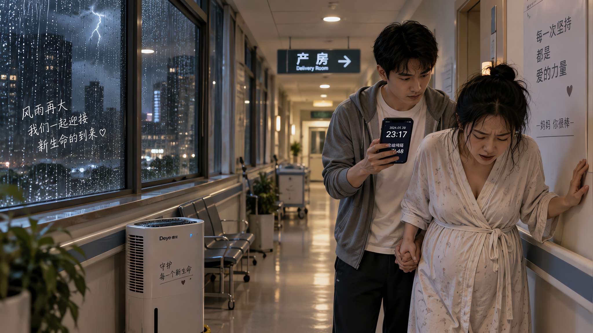 雷雨夜入院3小时顺产：无痛和呼吸怎么配合