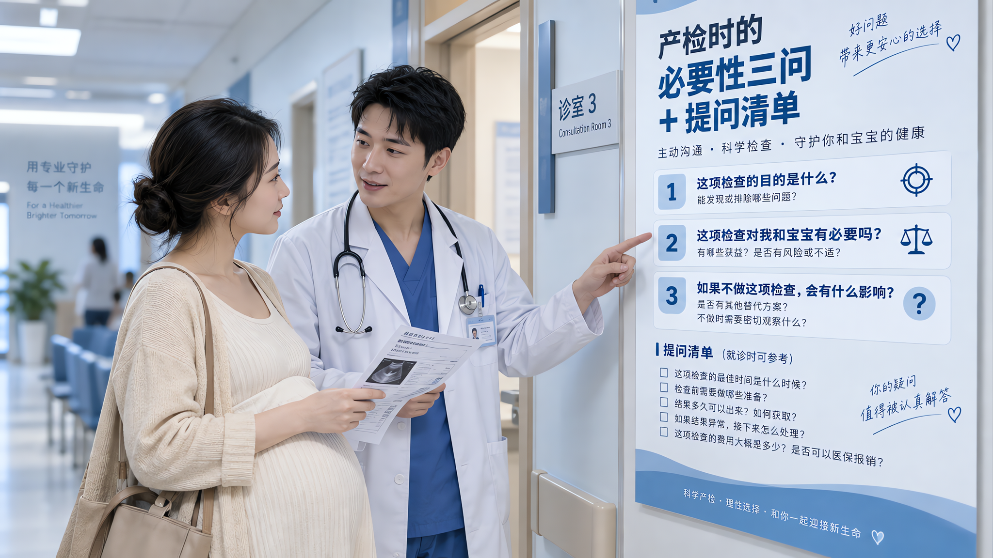 医生临时说“可加做自费产检”？先用必要性三问再决定