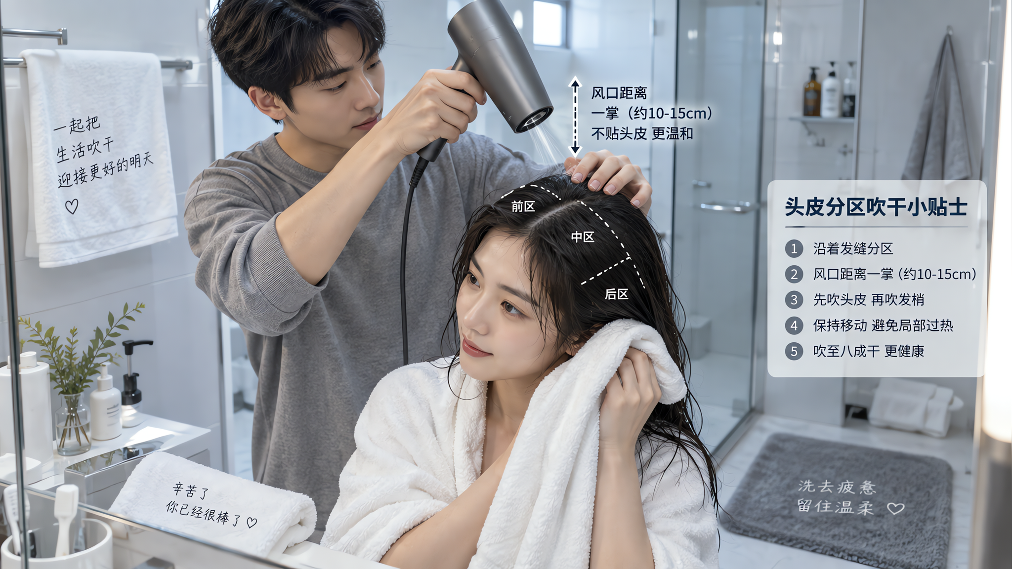 产后掉发别怪洗头：8月闷热的低摩擦清爽动作链