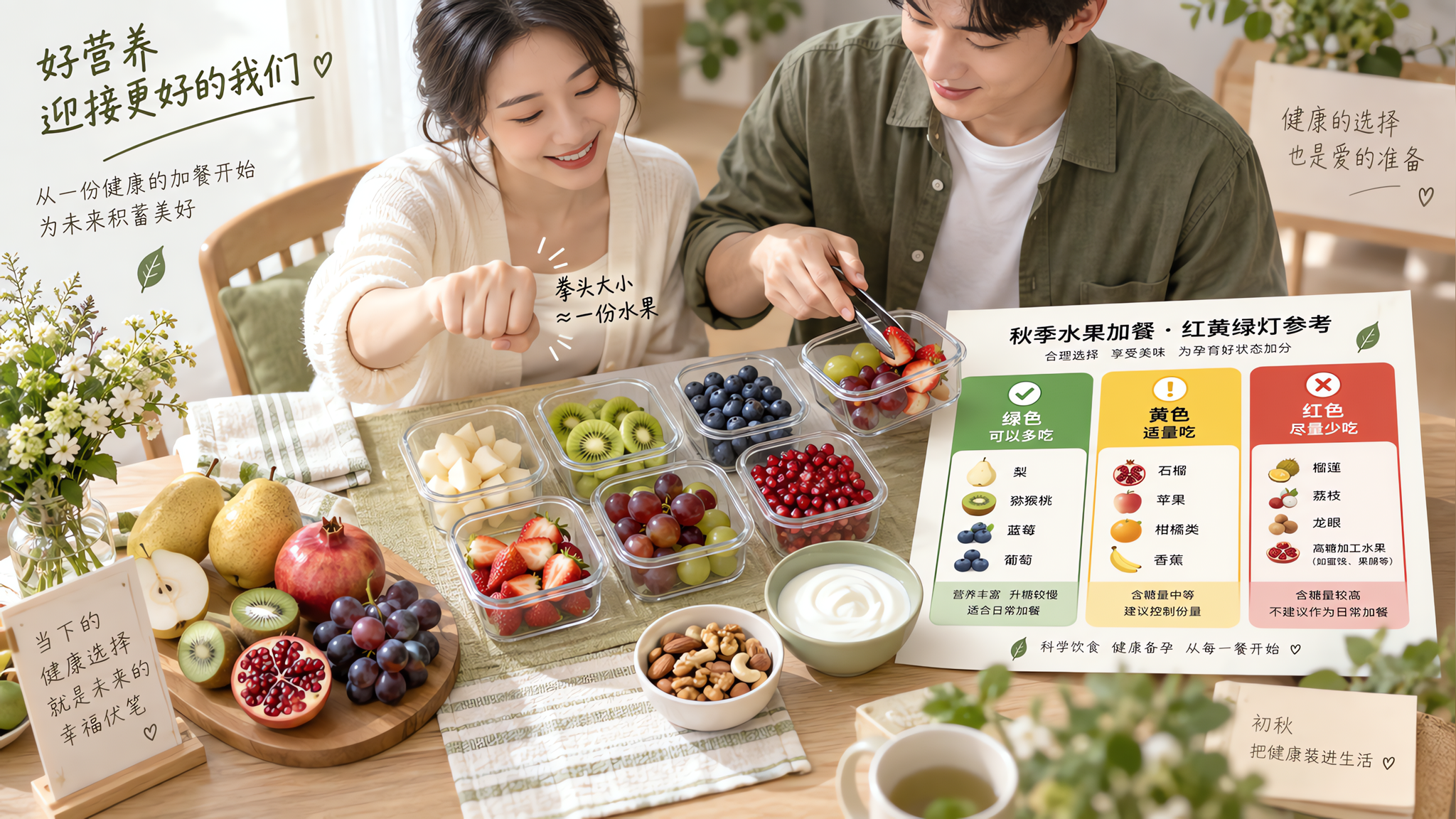 备孕秋天水果别随便吃：1-2个拳头就够了