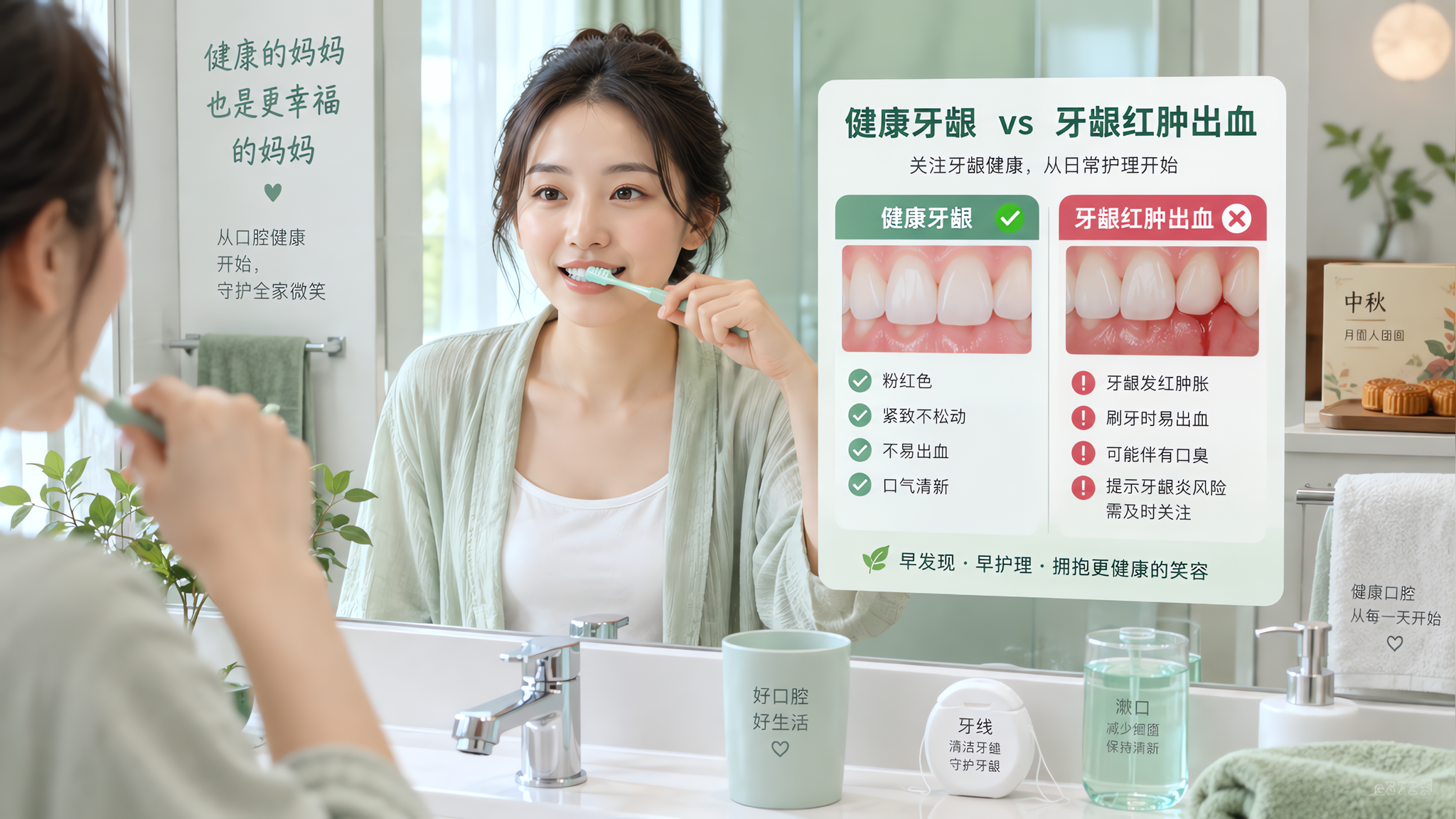 产后刷牙就出血？多半不是缺钙，是牙龈炎在拖后腿