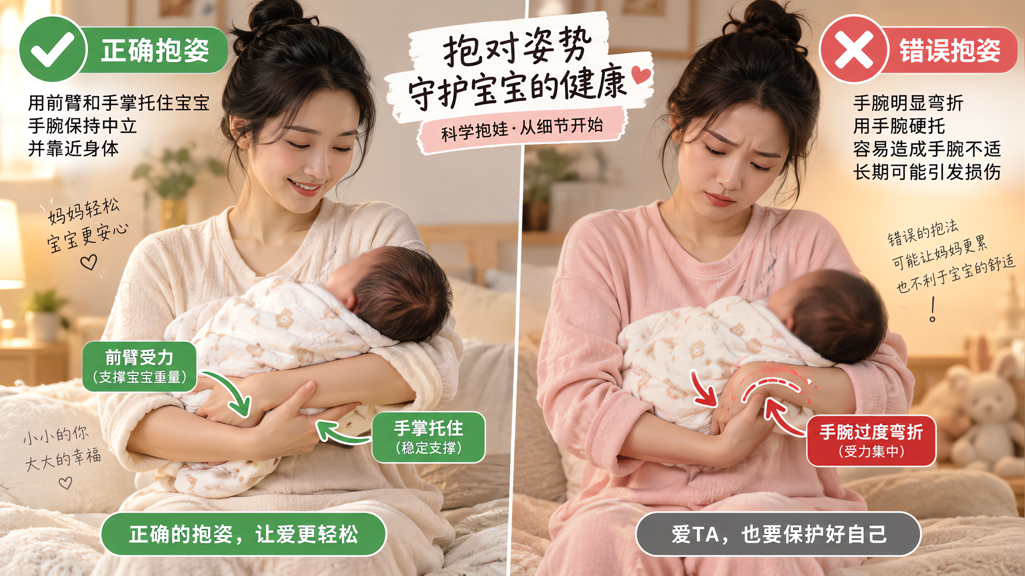 产后手腕像针扎？多半是妈妈手，3步把腕省下来