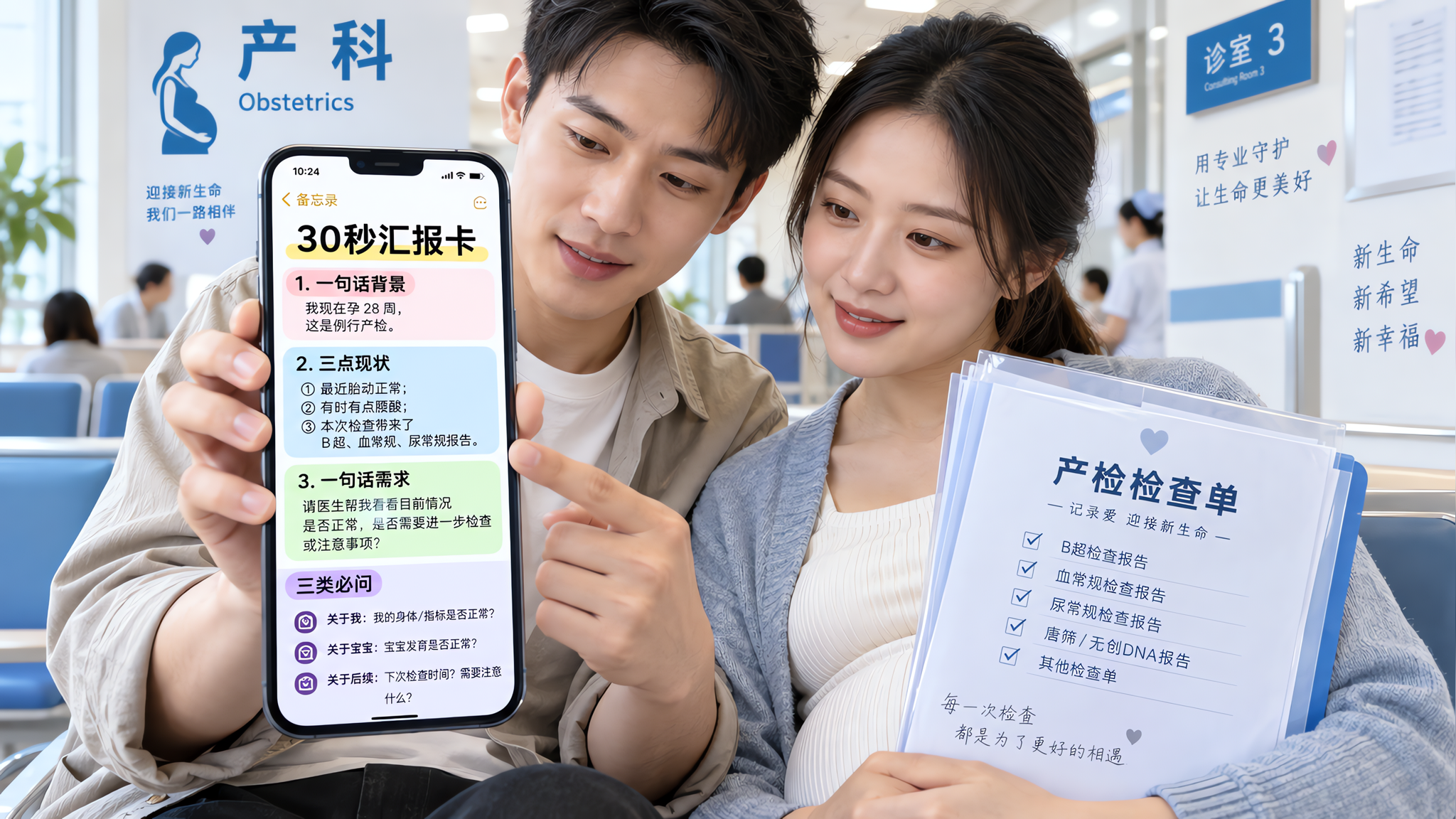 产检别再乱讲了：准爸30秒汇报模板和三类必问