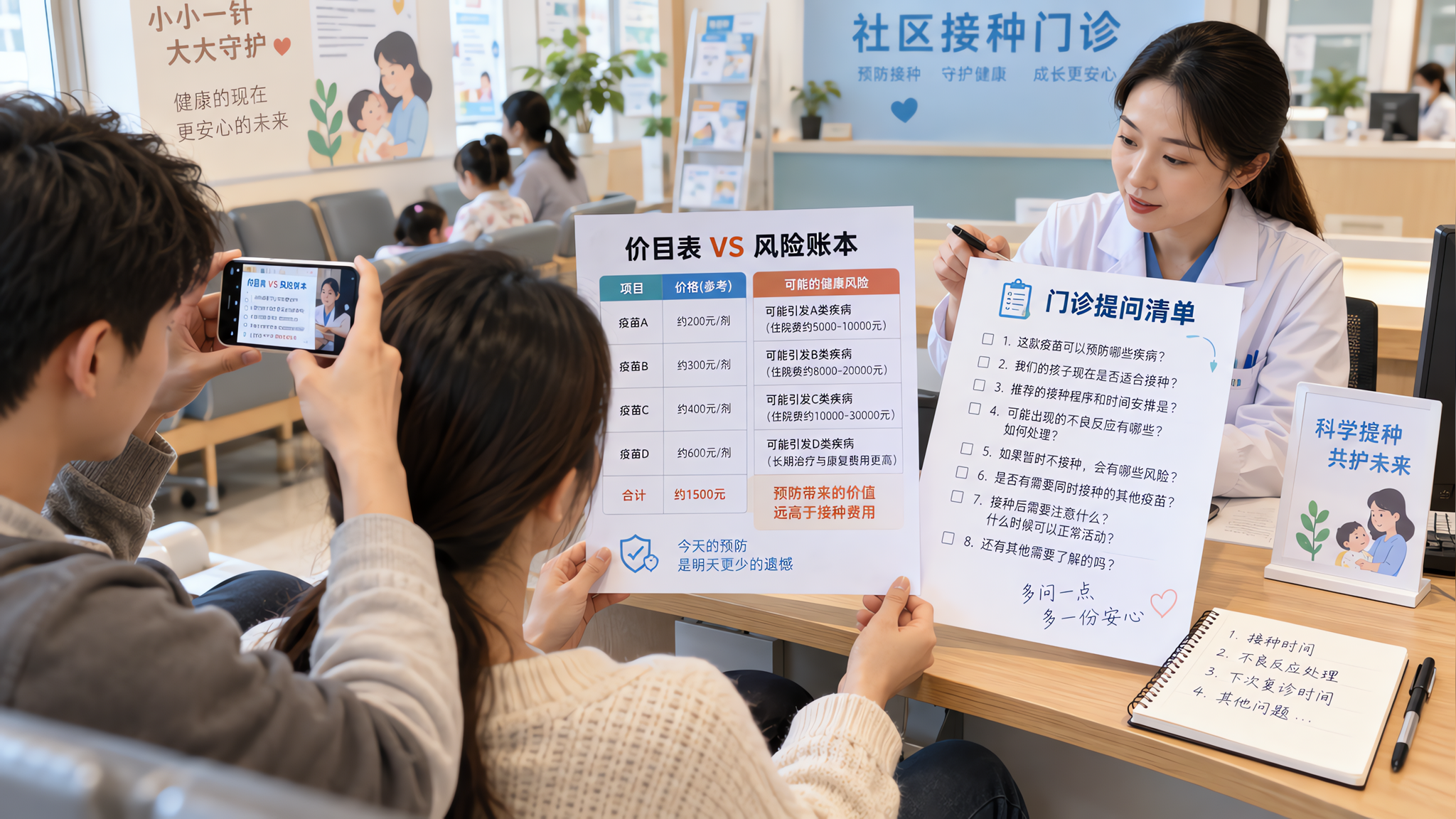门诊自费苗怎么选？一张风险账本稳住不被推销带走