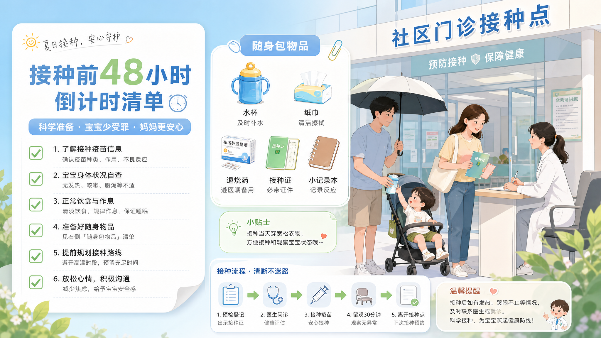 盛夏带娃打疫苗：48小时准备清单+排队动线