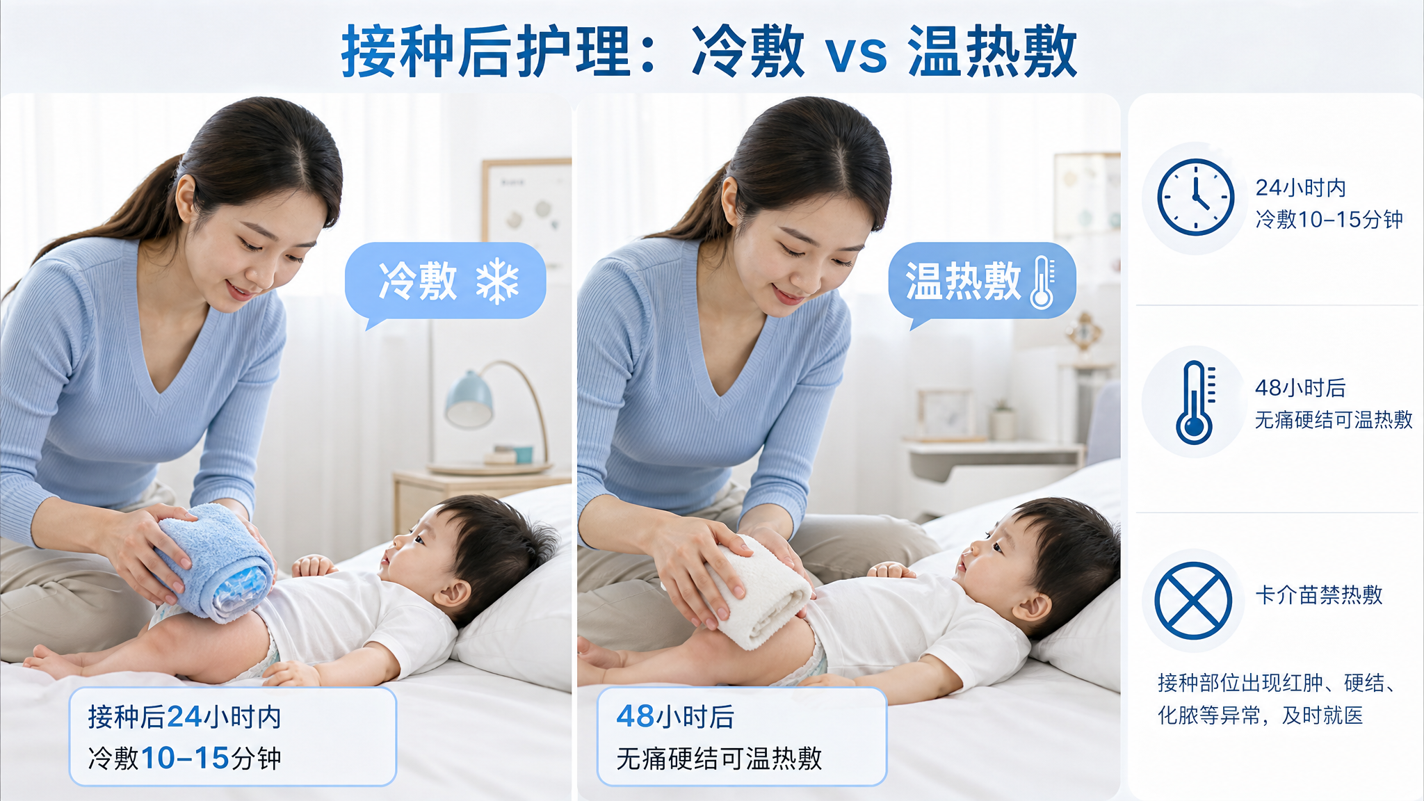 疫苗后红肿硬结怎么办：冷敷热敷有边界