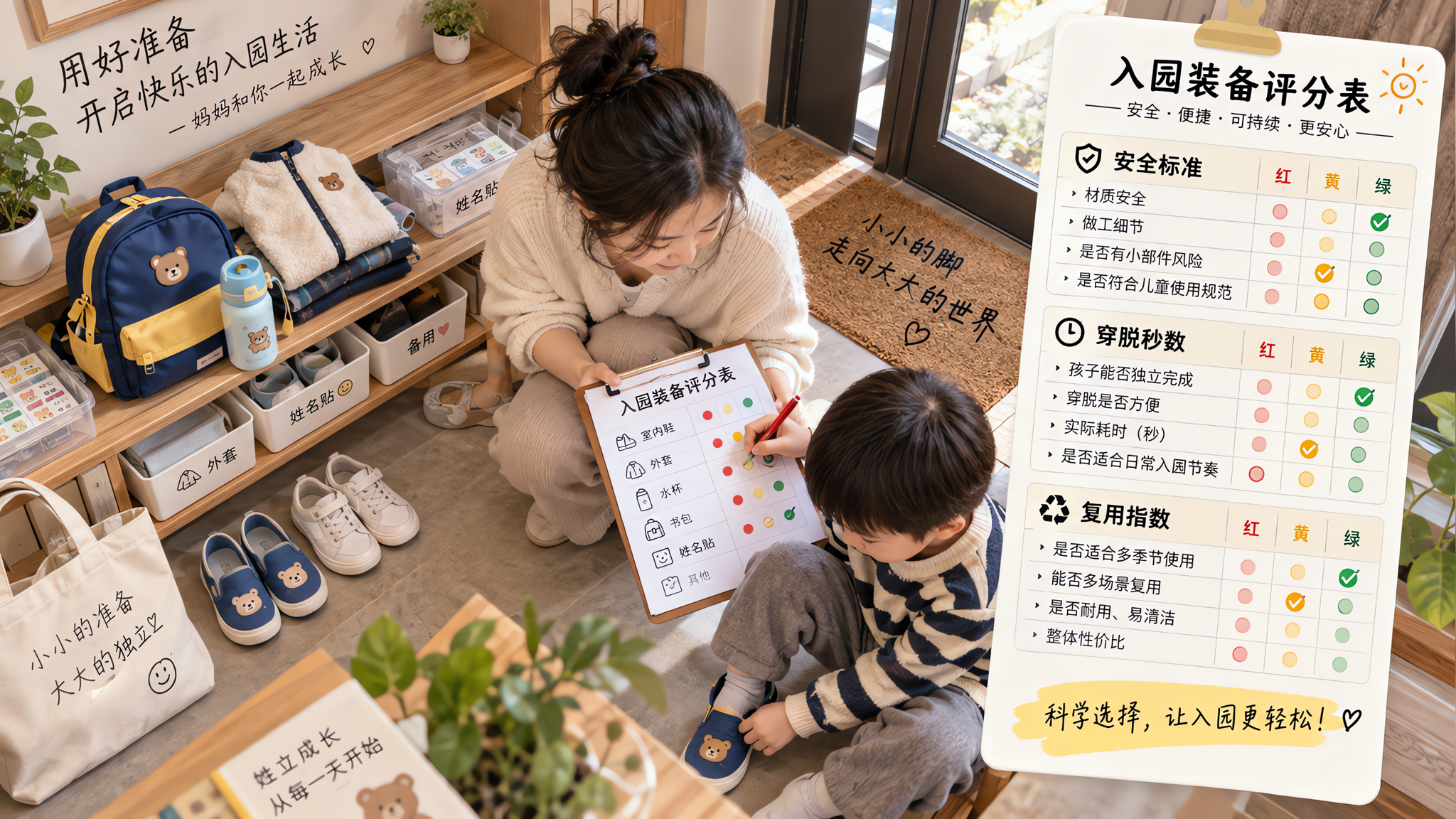 入园满月复盘：这张评分表帮我省下双11乱买钱