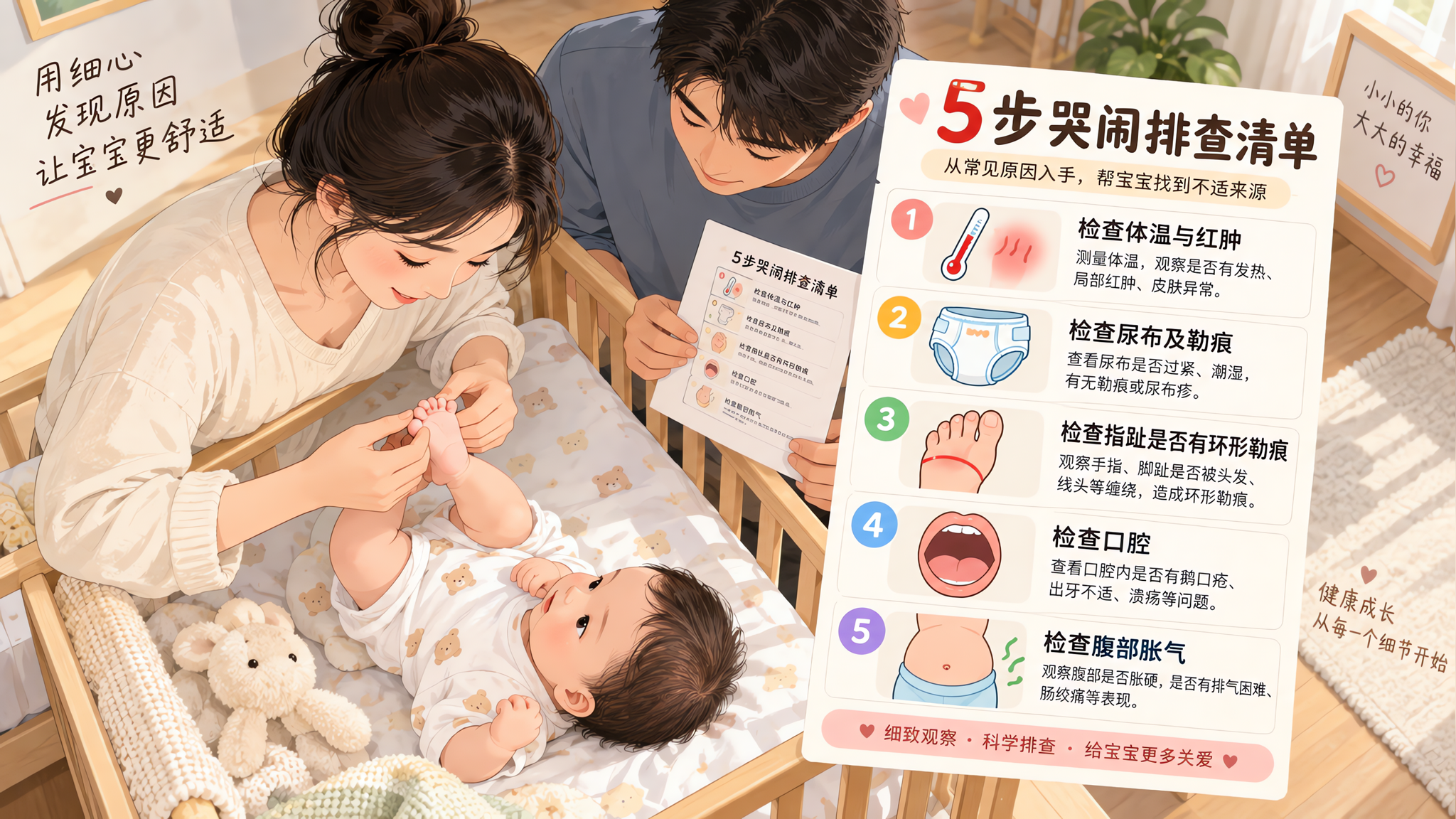 宝宝突然尖叫大哭别先喂奶 5步排查表