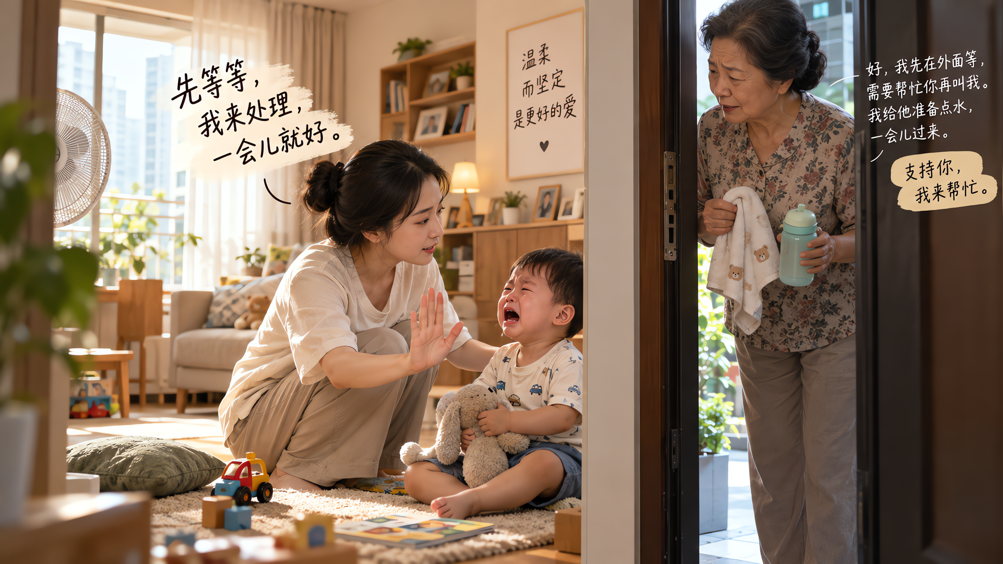 长辈一拆台孩子就更闹？4步话术守住管教权