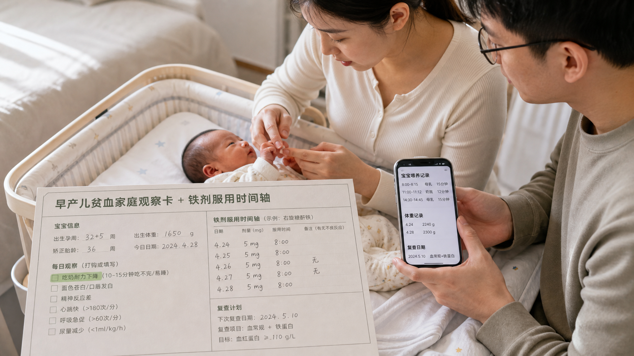 早产儿吃奶5分钟就睡？先别怪奶，查贫血这4项