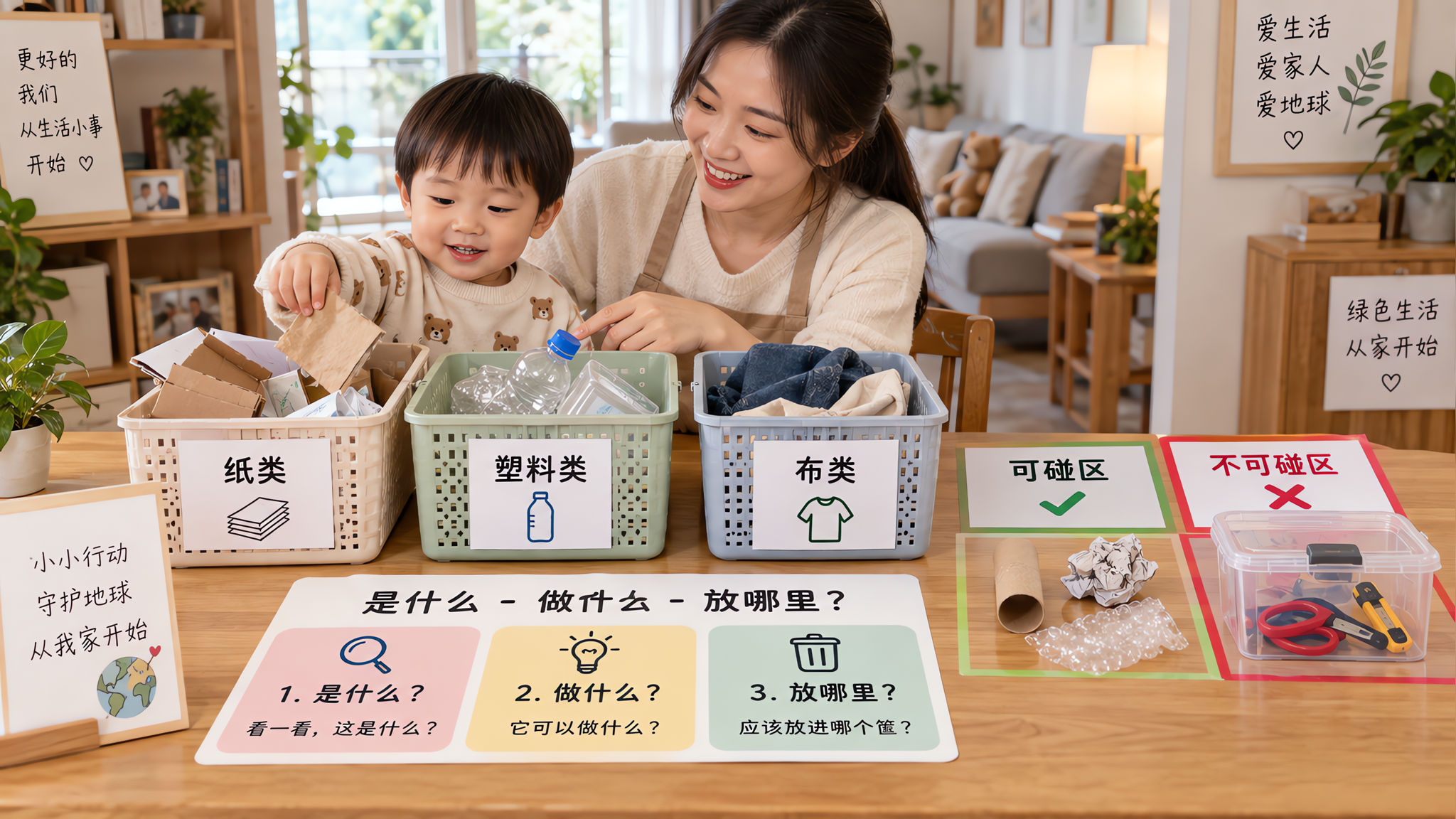 快递别急着扔：3步把娃从“这个”带到会分类会说用途
