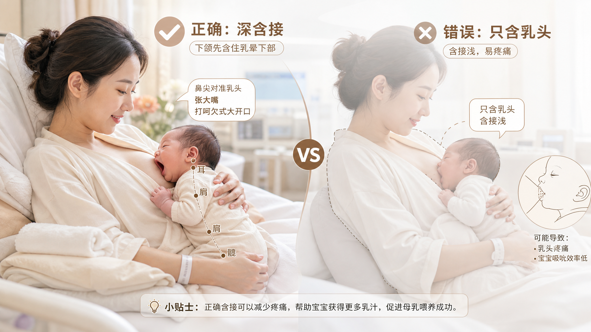 别硬塞了：开奶不痛的含接三步法