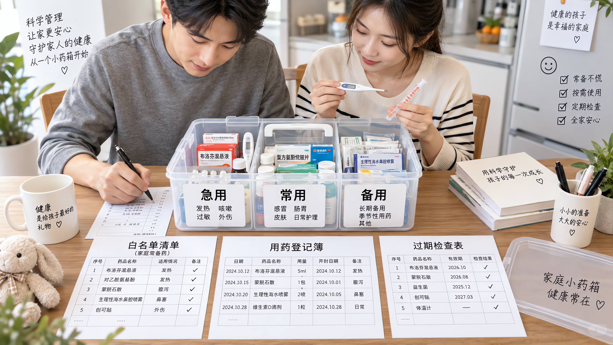 家庭小药箱别再乱囤：白名单+登记簿，一次把用药管住