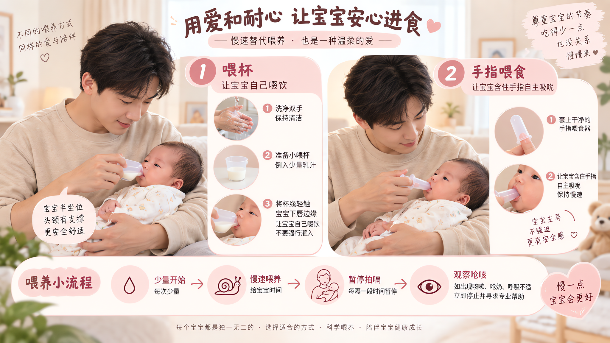 乳头裂到流血别再劝忍：爸爸接管一顿奶的手指喂食/喂杯指南