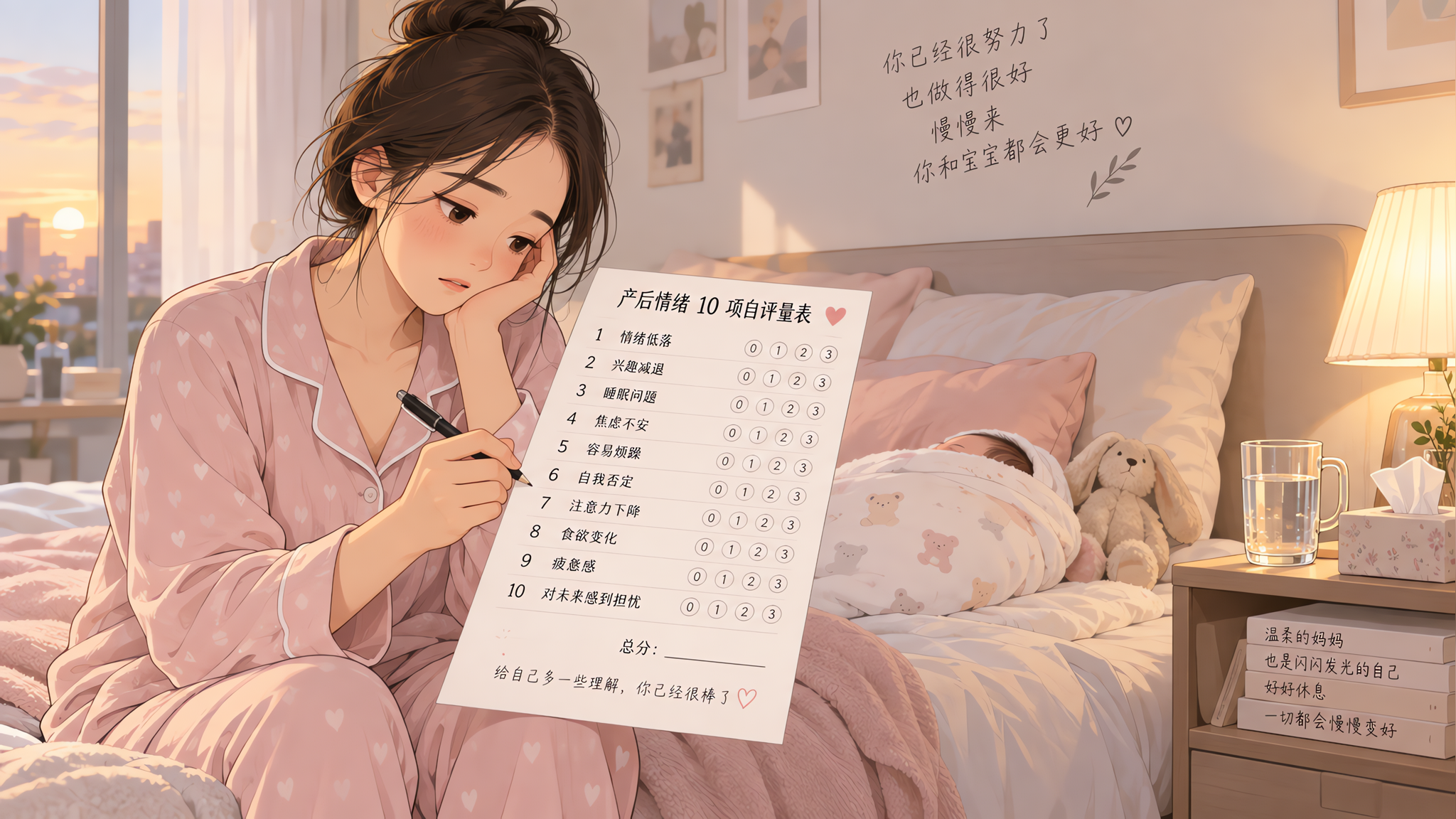 产后6-12周情绪下坠怎么办：10项自测表和求助路线