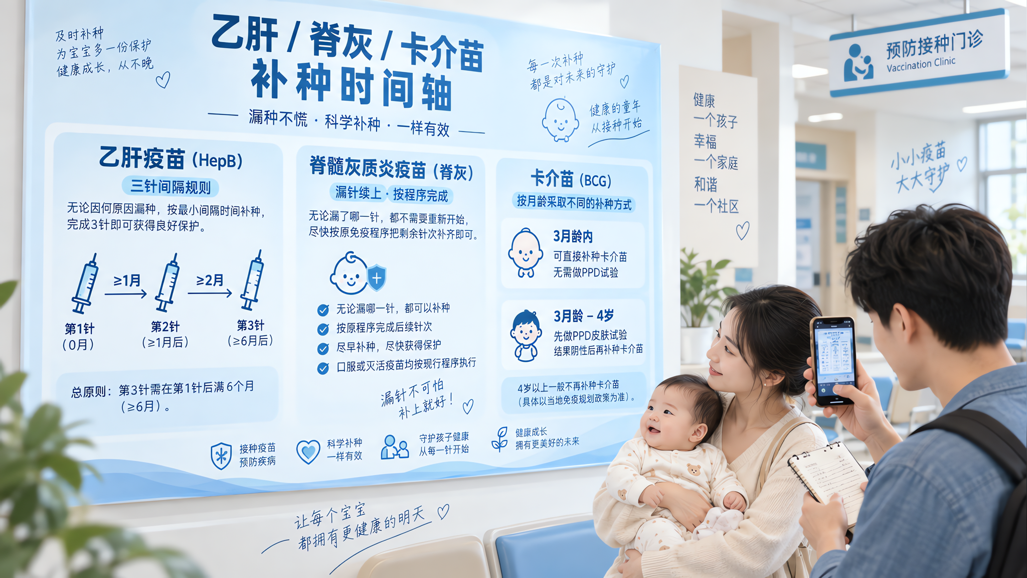乙肝、卡介苗、脊灰漏针别慌：国庆后补种规则一篇看懂