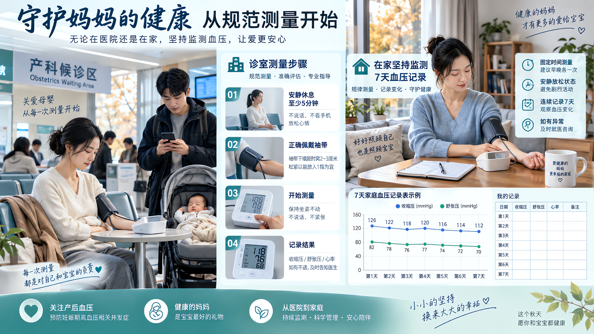 产后复查血压偏高别慌：先分清白大衣效应