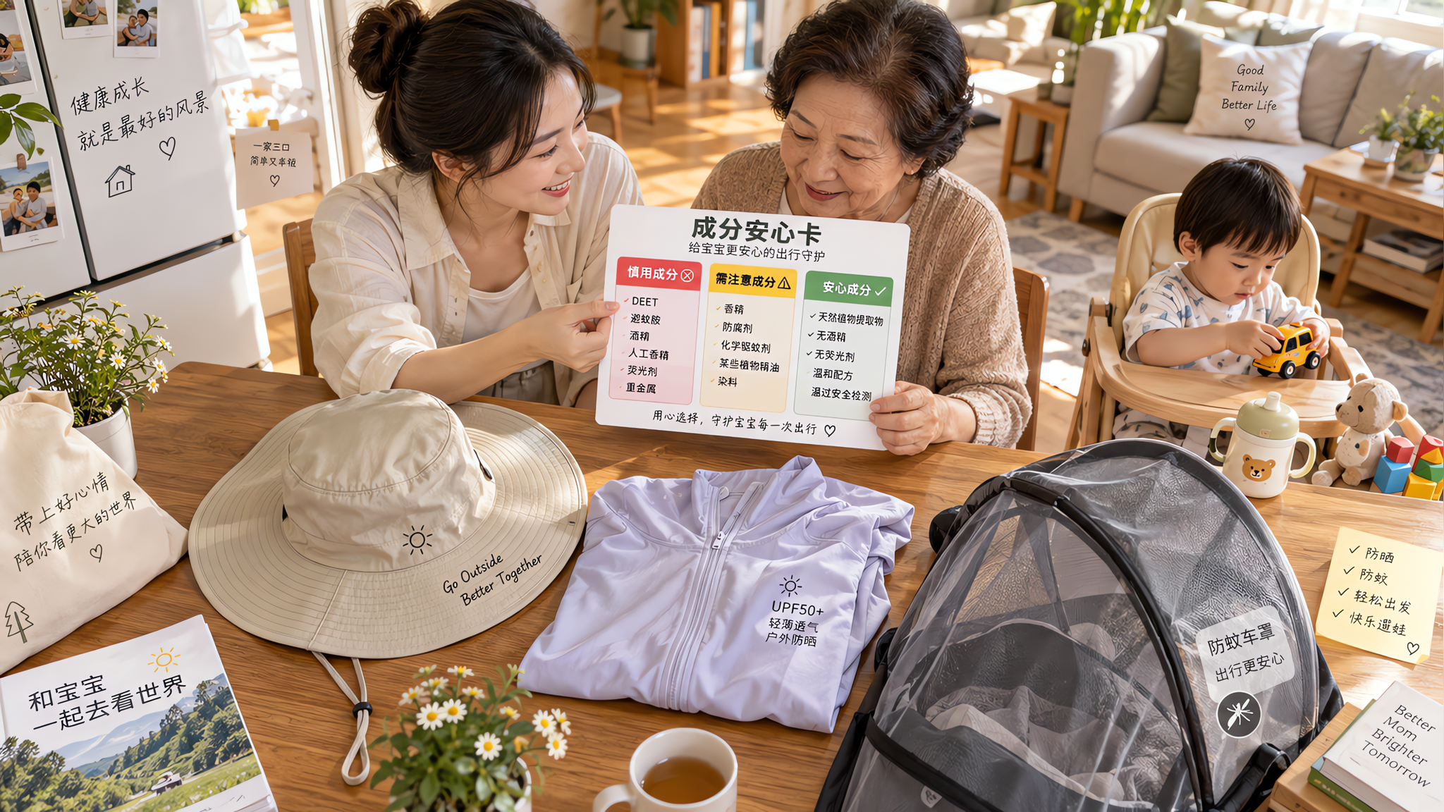 防晒驱蚊别再吵：一张成分安心卡搞定长辈