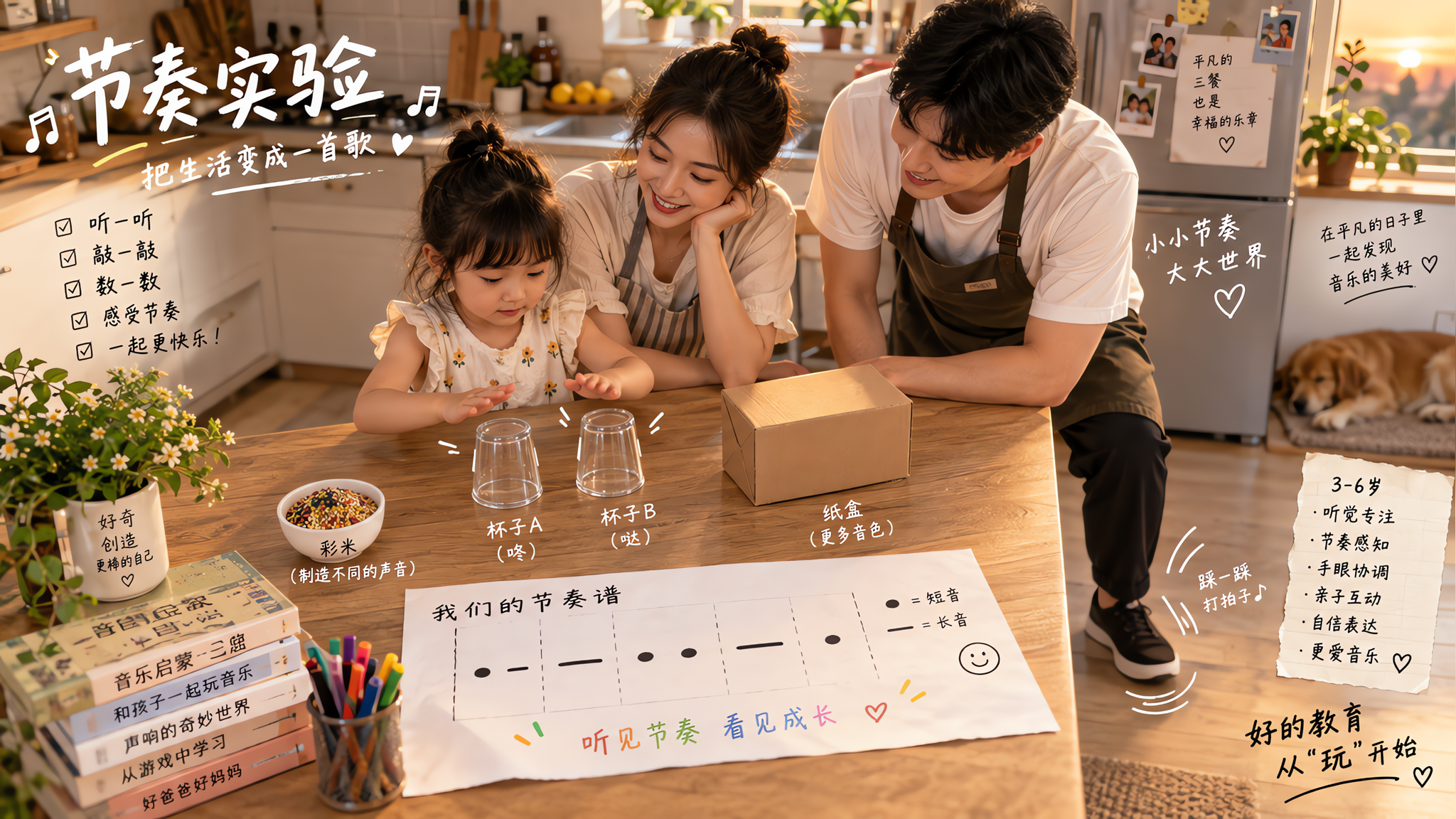 孩子哭着练琴先别逼：用杯子米粒玩出节奏感