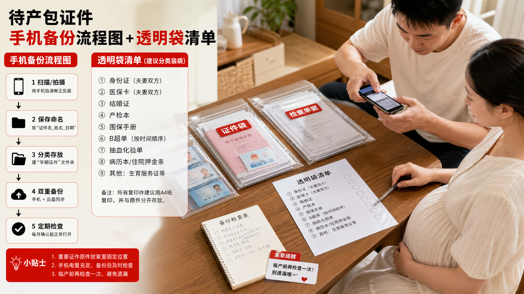 国庆出门最怕丢证件：产检资料双备份清单