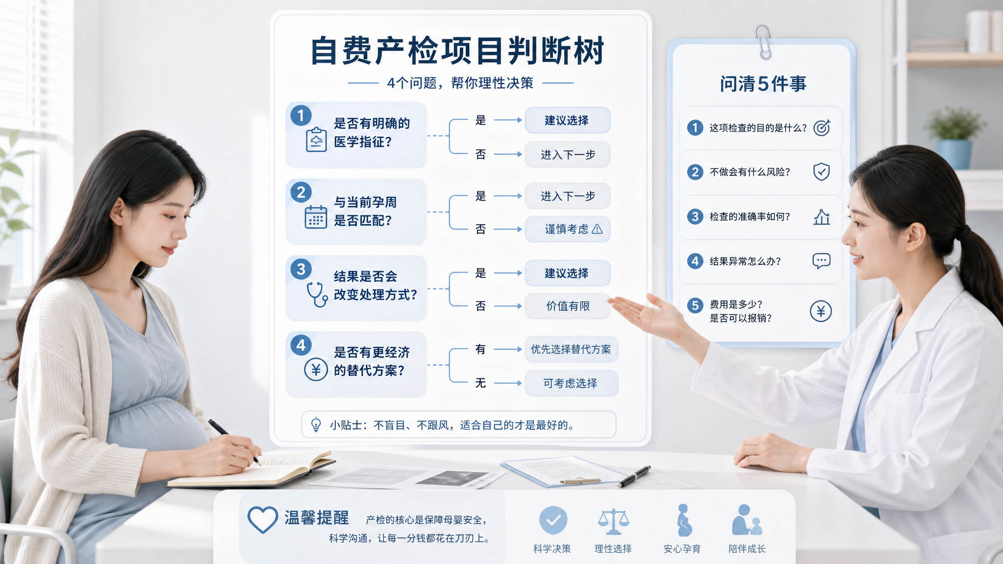 产检自费项目要不要做？用4问判断树就够了
