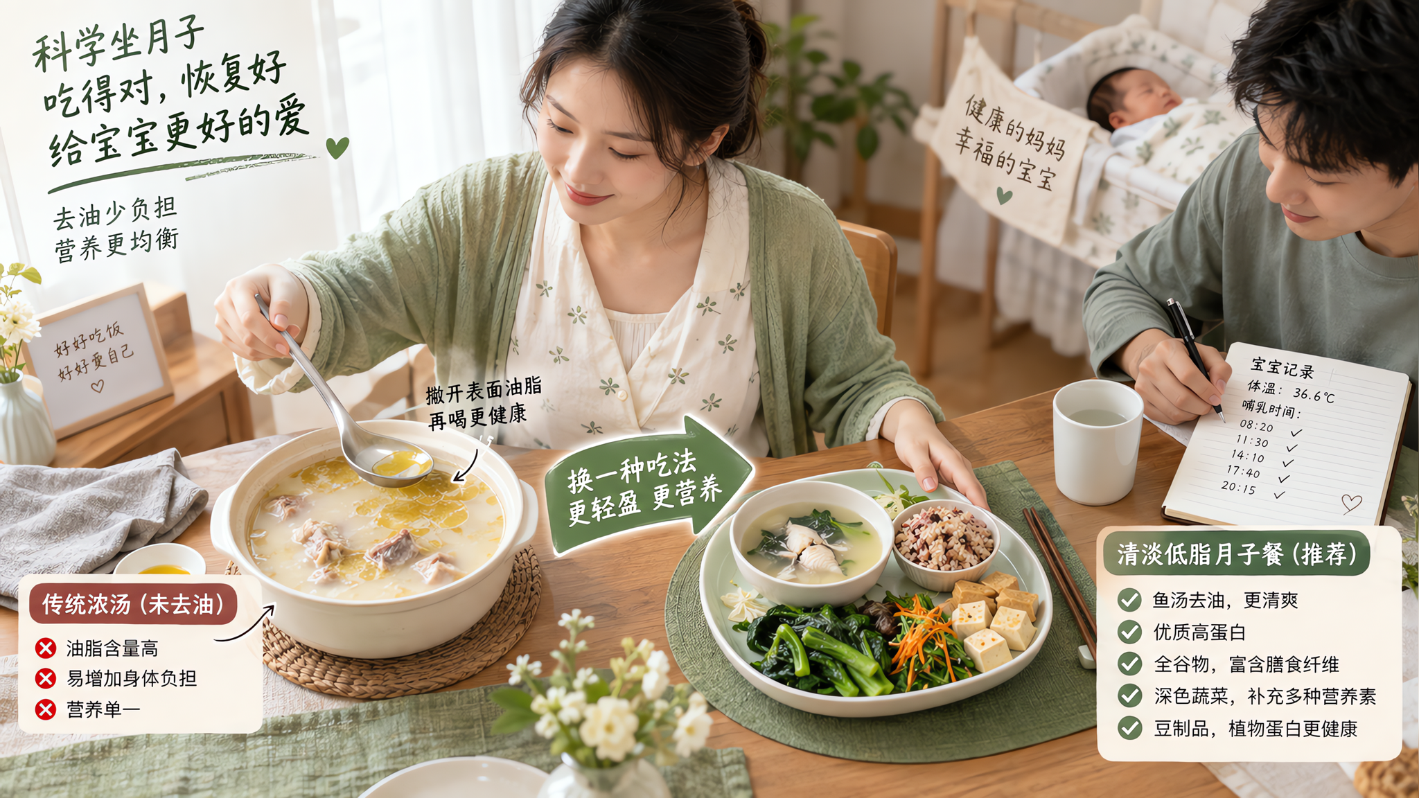 月子别被浓汤绑架：越油越堵奶