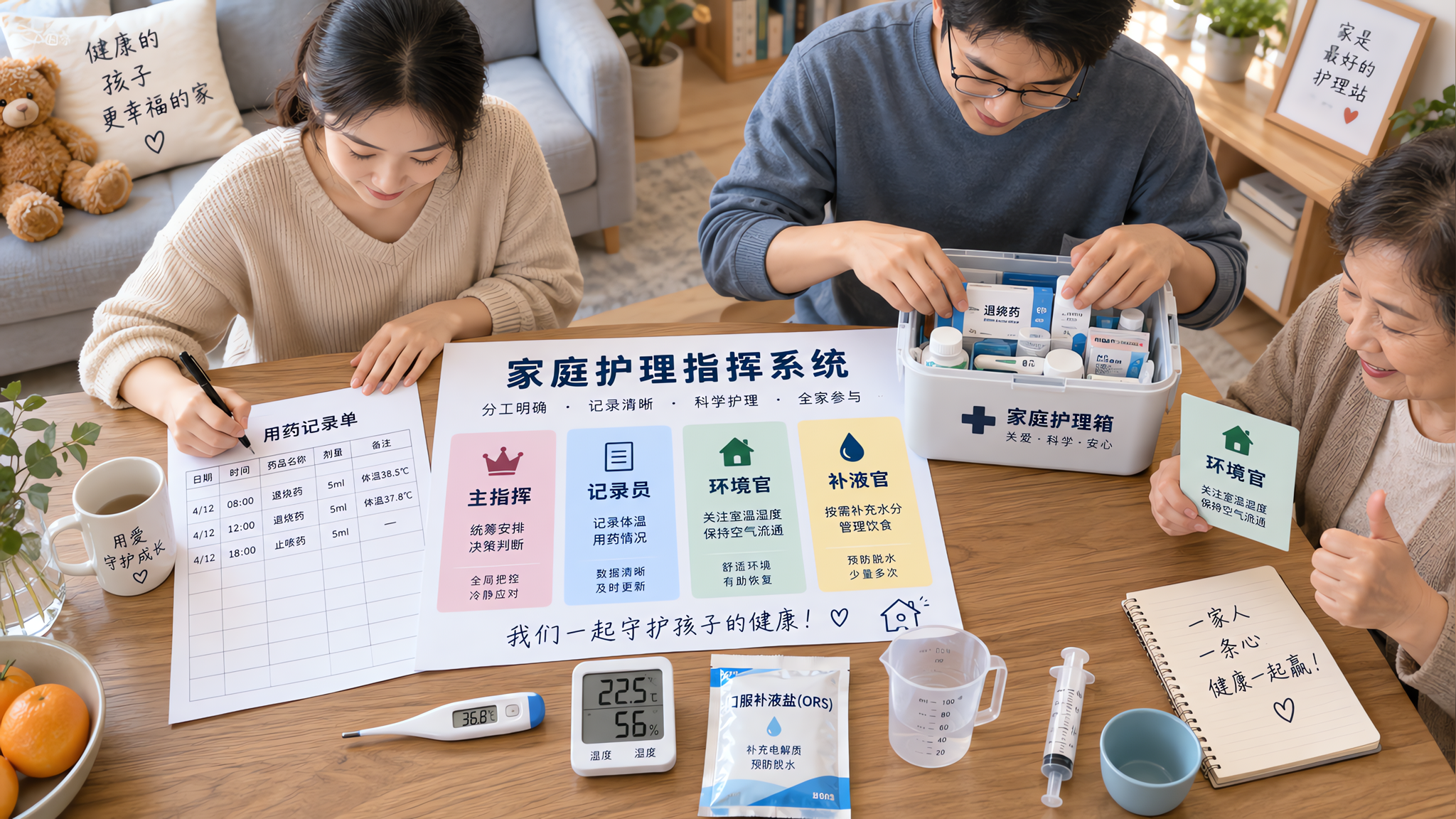 孩子发烧别吵了：一张表夺回家庭护理主权