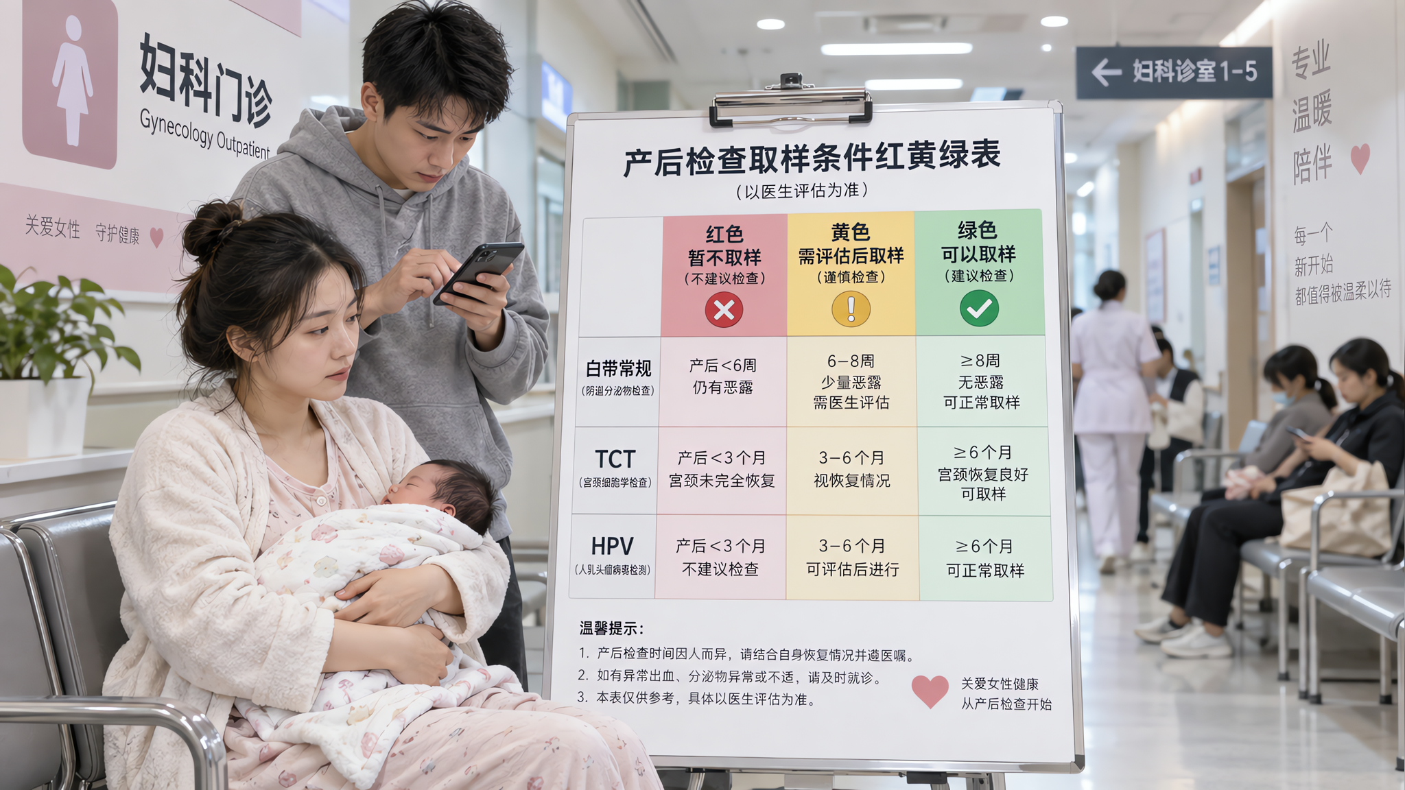 产后恶露没净能做TCT和HPV吗？一张表讲清取样条件