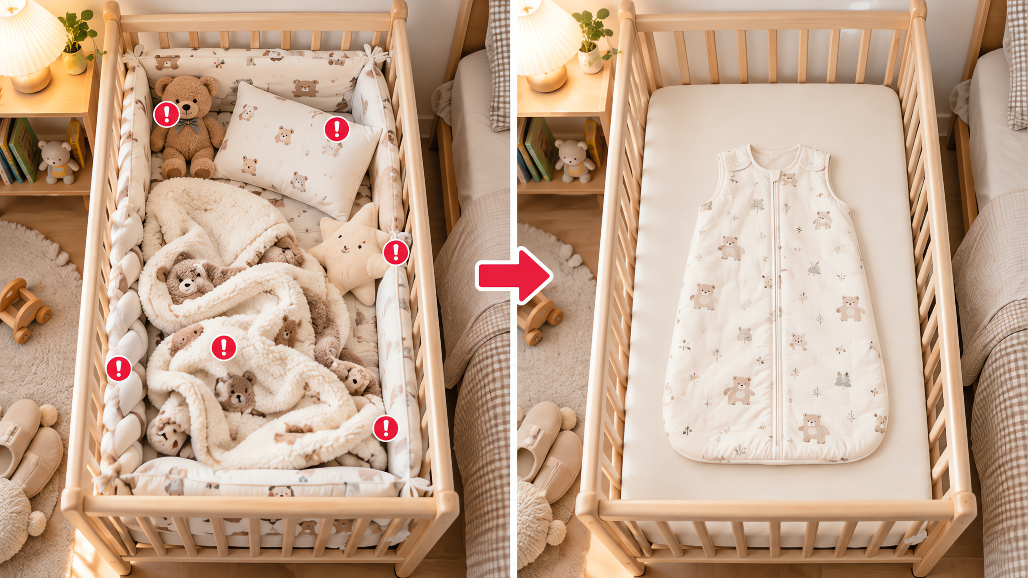 秋冬换季，婴儿床上这4样越少越安全