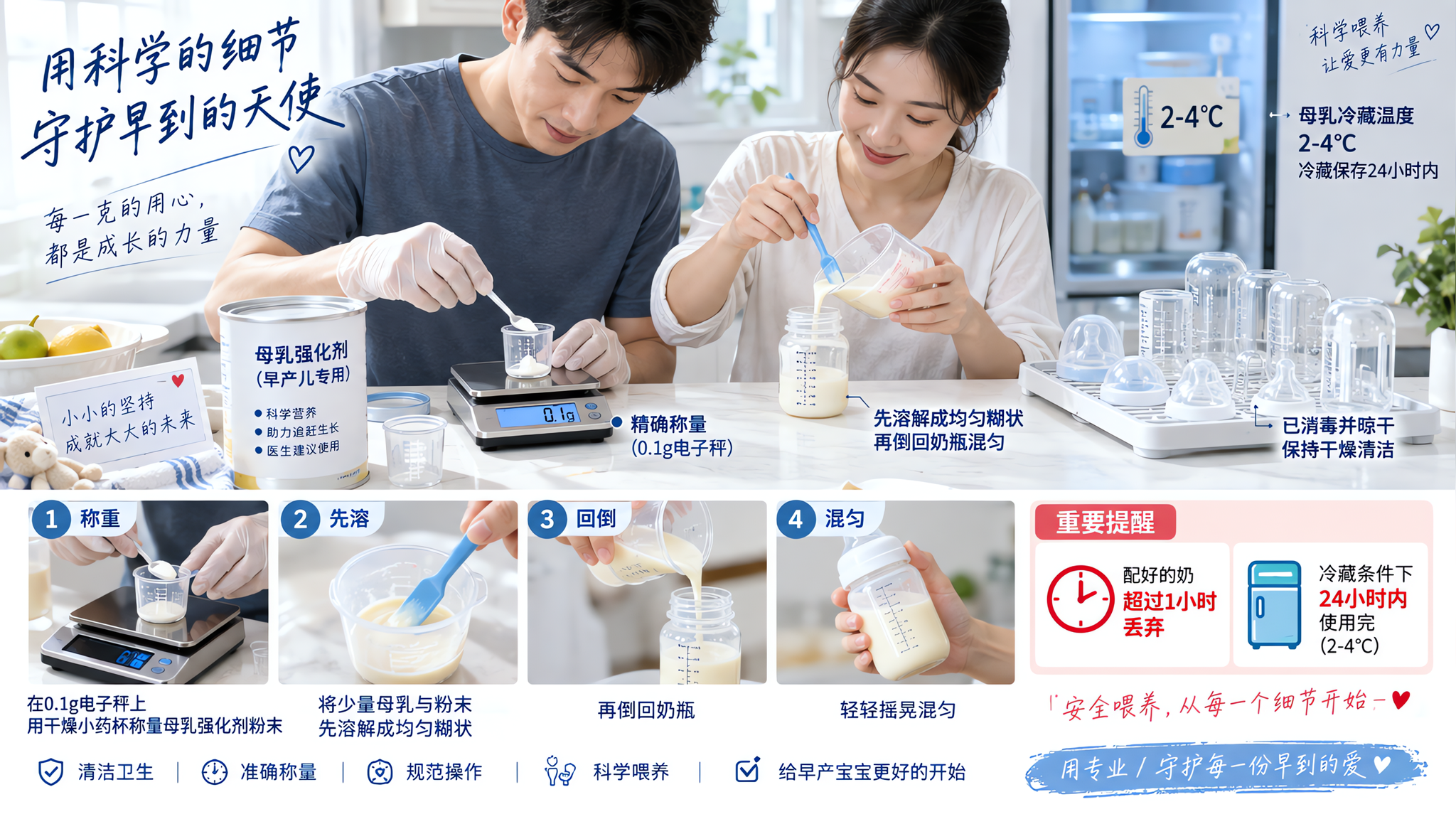 HMF别多加1克：早产儿夏季无菌配奶SOP