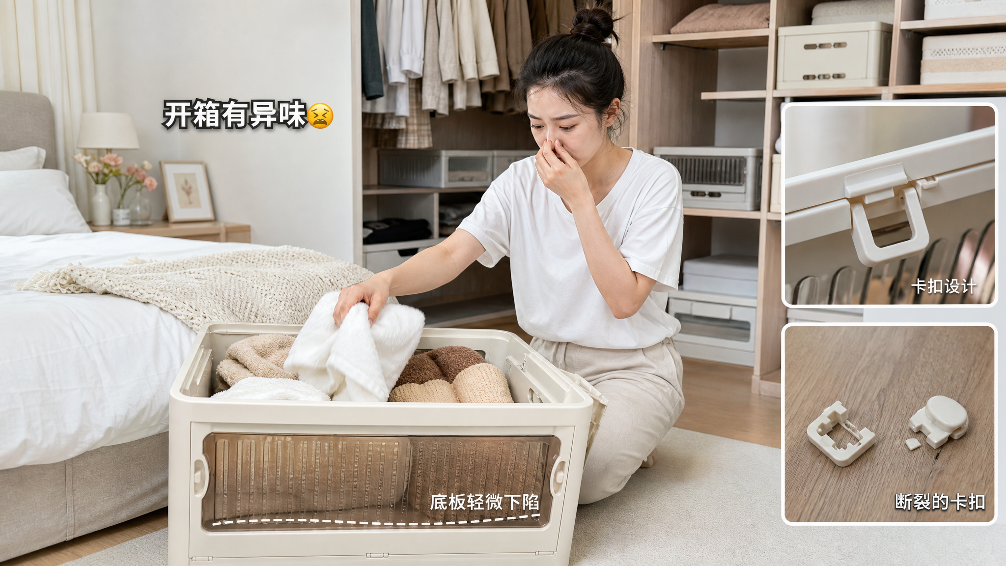 折叠收纳箱翻车4件套：塌、断、臭、还占地