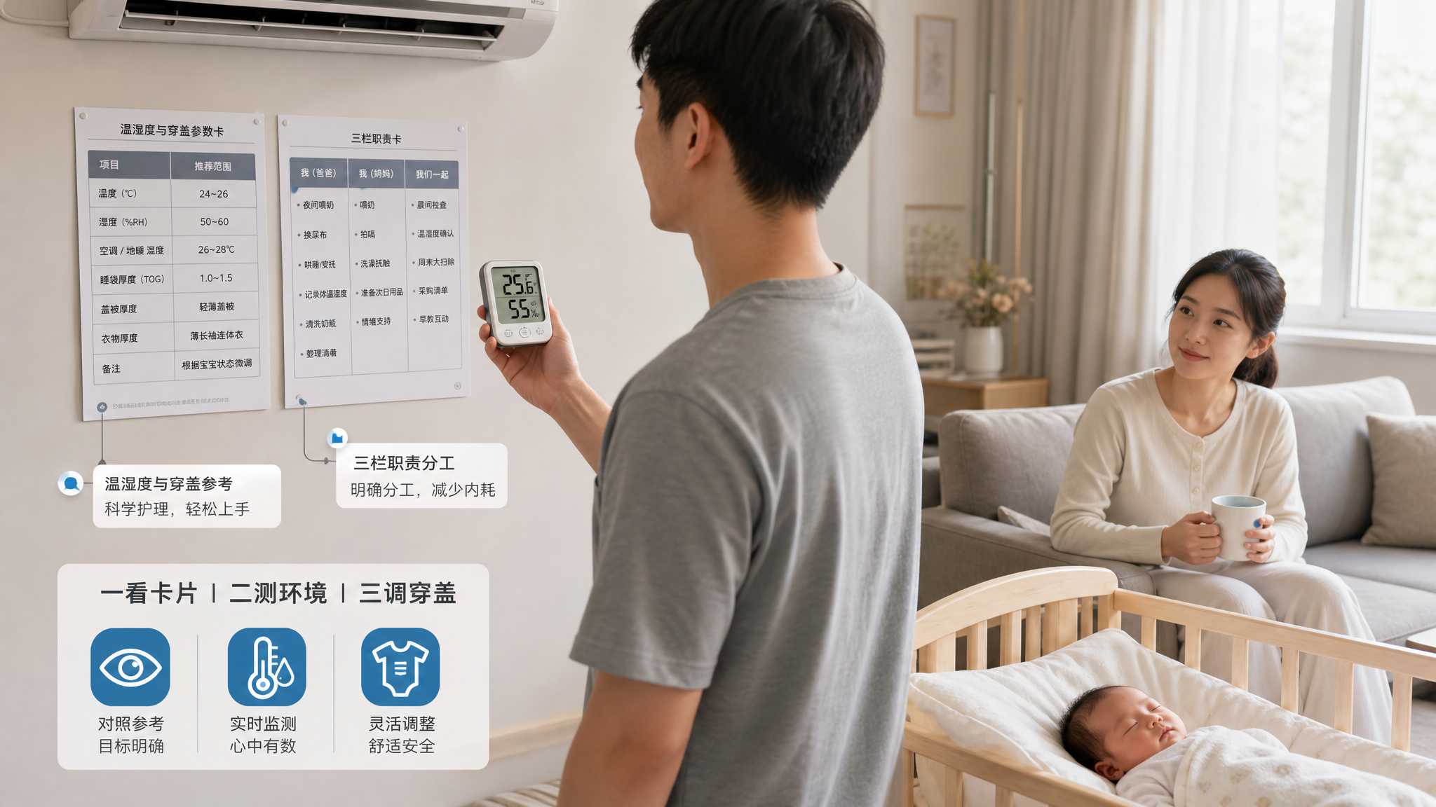 三伏天月子冲突解决：一页参数卡夺回空调遥控器