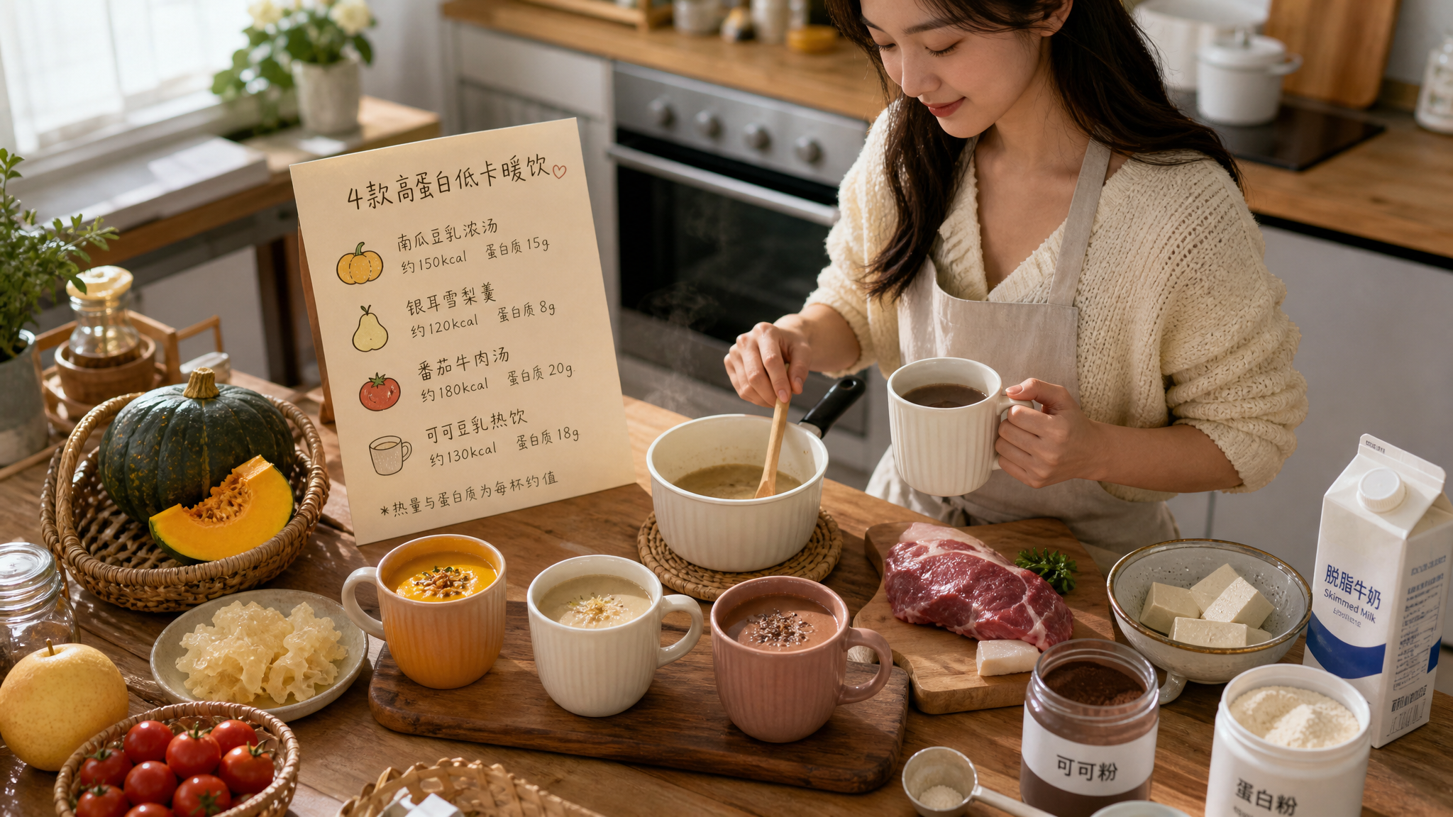 降温想喝奶茶？换这4杯暖饮：高蛋白低卡还顶饿