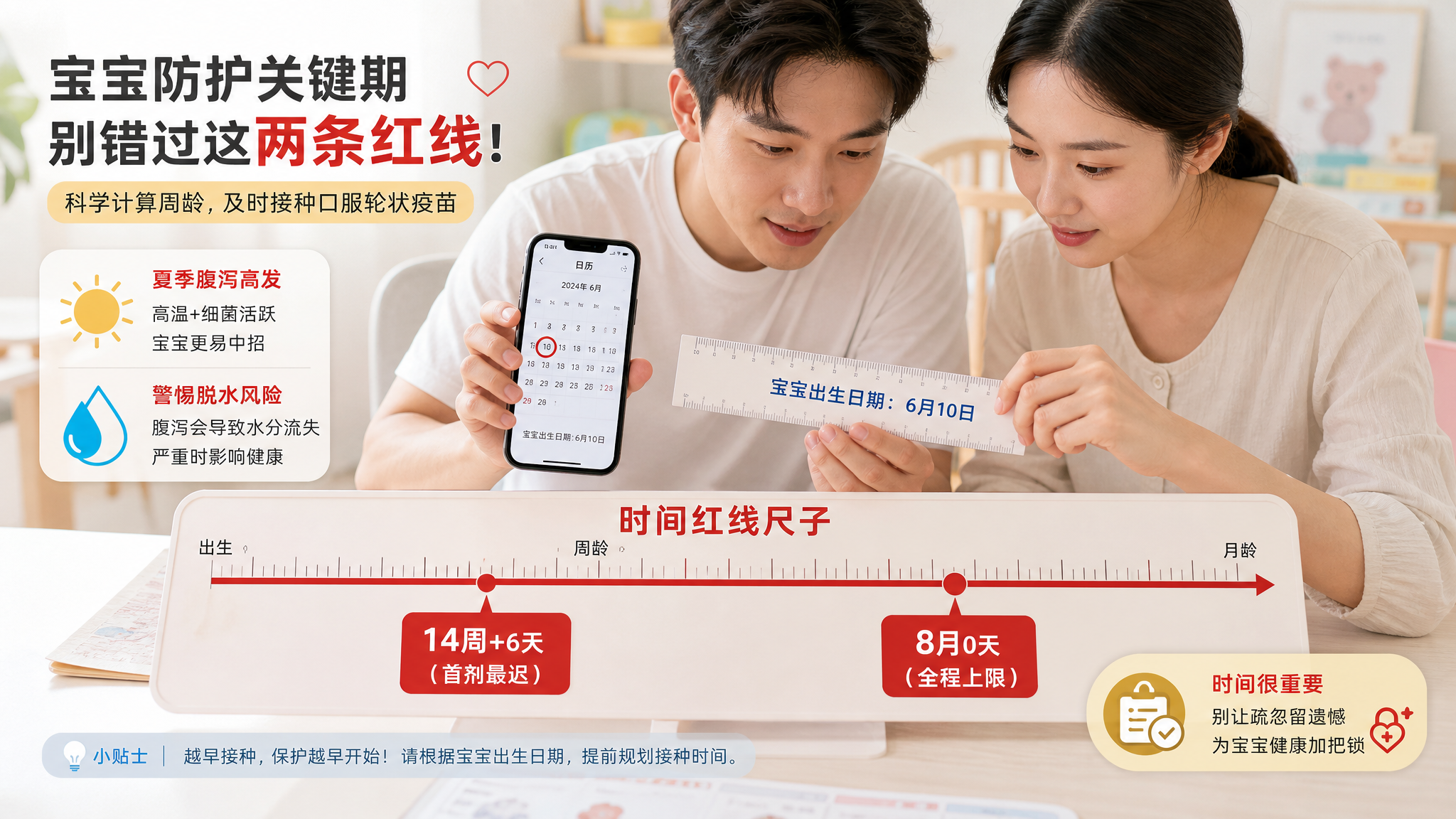 轮状疫苗别再拖：14周+6天是首剂死线