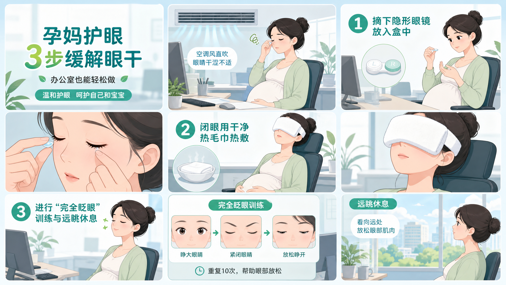 孕期眼干别硬扛：停隐形+热敷眨眼的3步自救