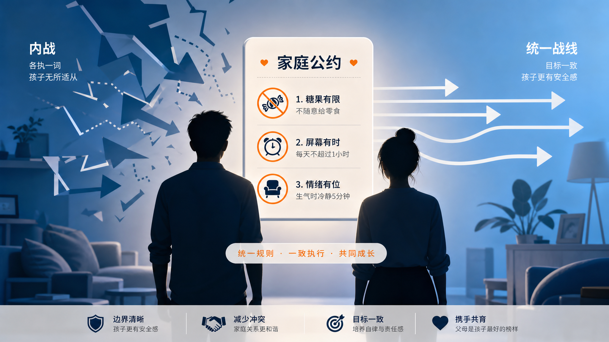 孩子总会挑“好说话”的大人？用这套家庭公约止住互相拆台