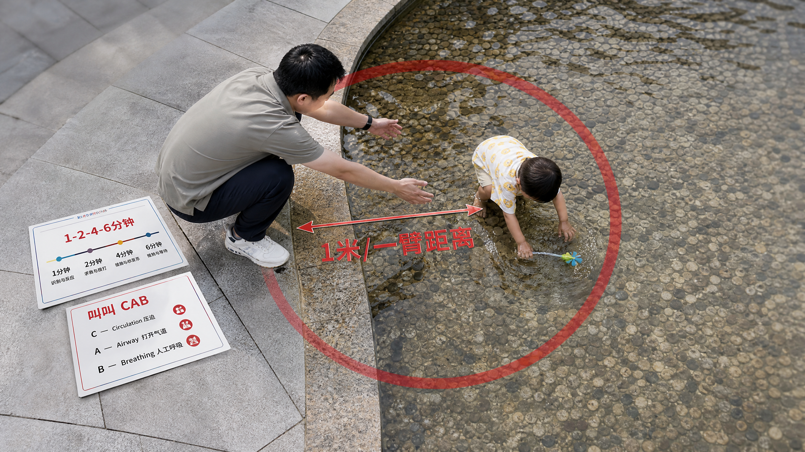 大人在旁边也会溺水：记住一米接触和急救SOP