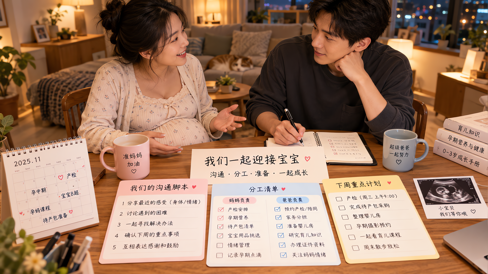 孕中期少吵架的关键：15分钟例会+4句沟通脚本