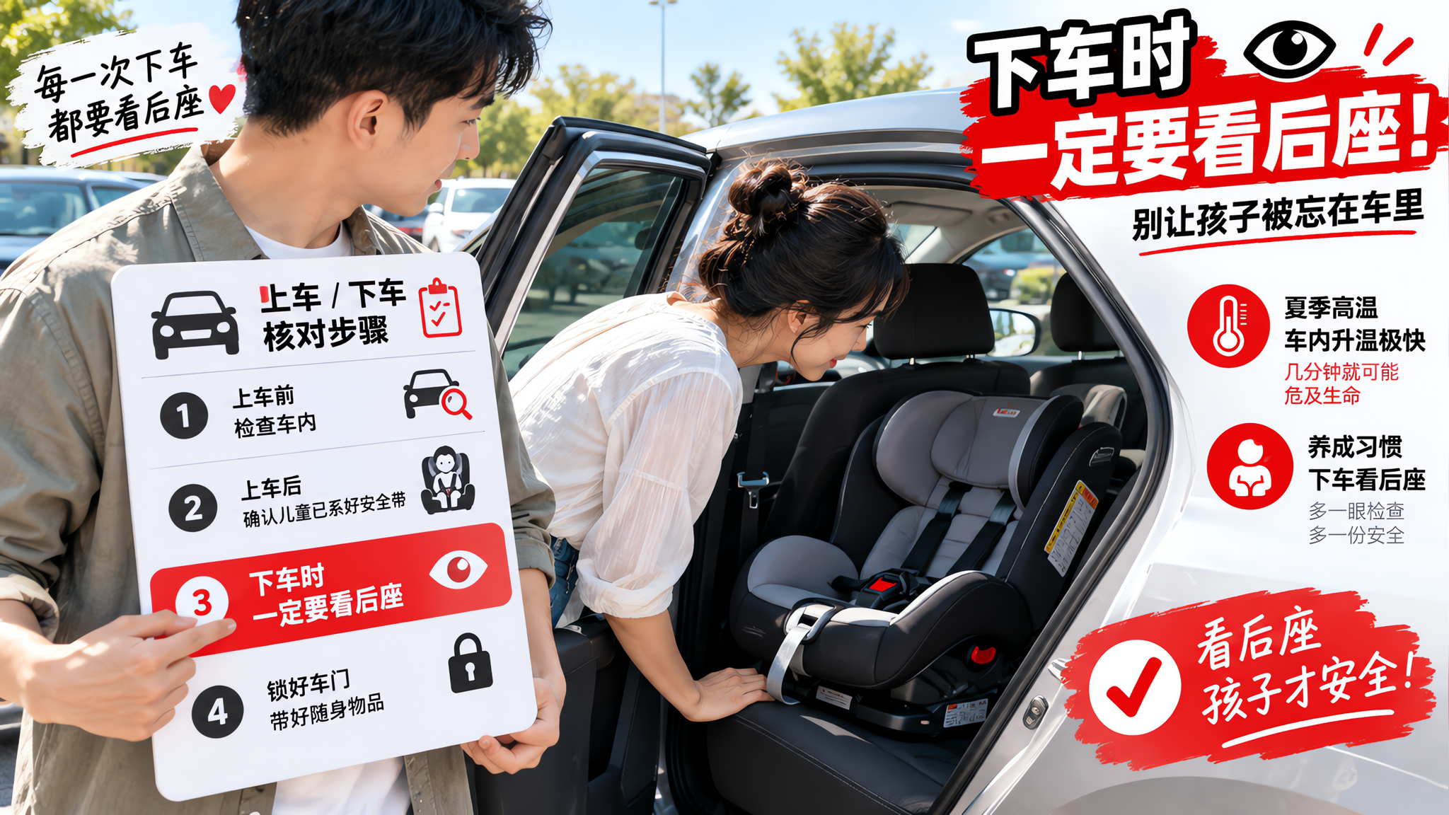 下车前别只关车门：固定一步“看后座”救命